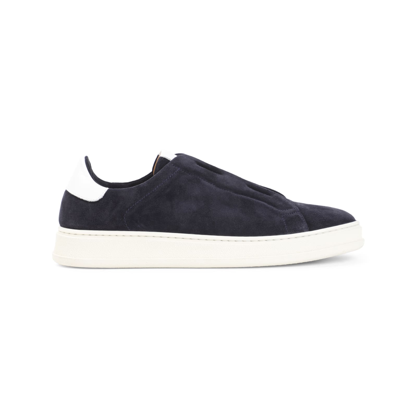 Shop Kiton Sneakers In Blu Bianco Latte