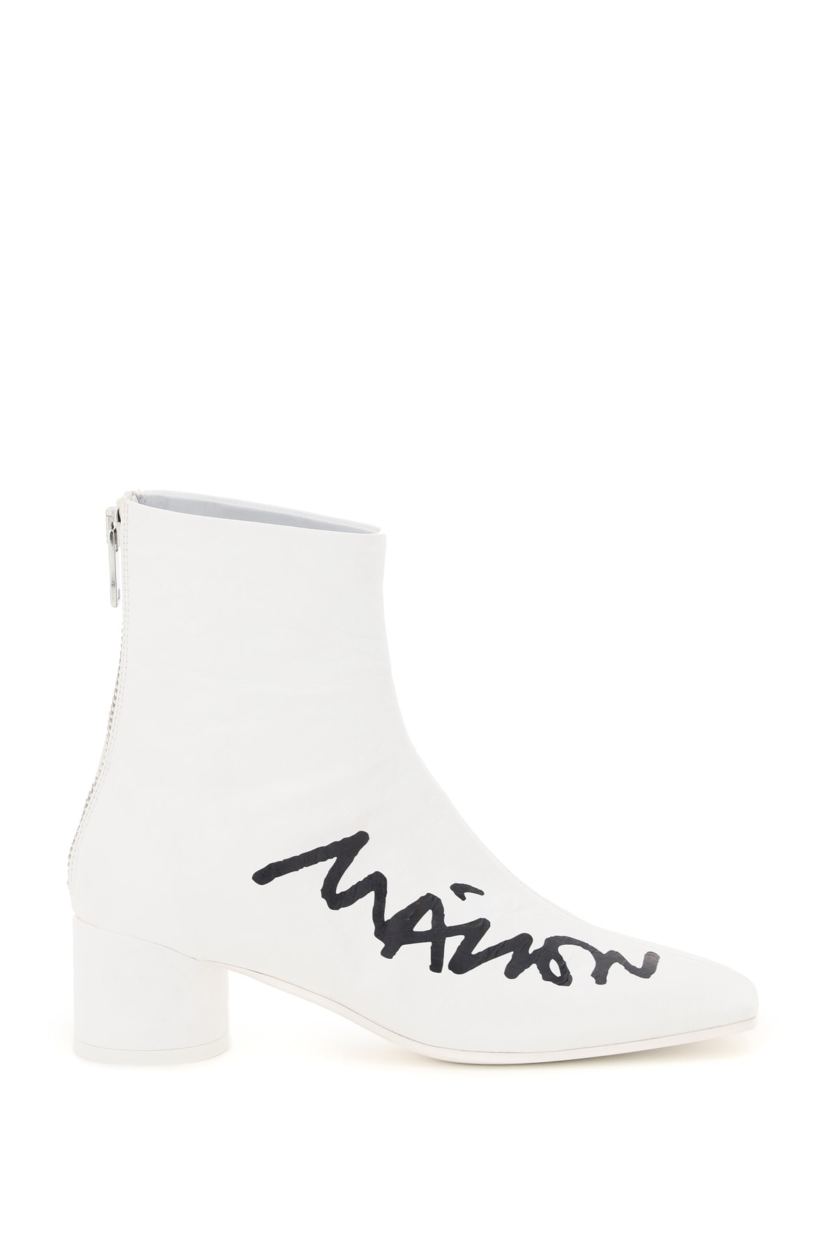 MM6 Maison Margiela Logo Print Ankle Boots