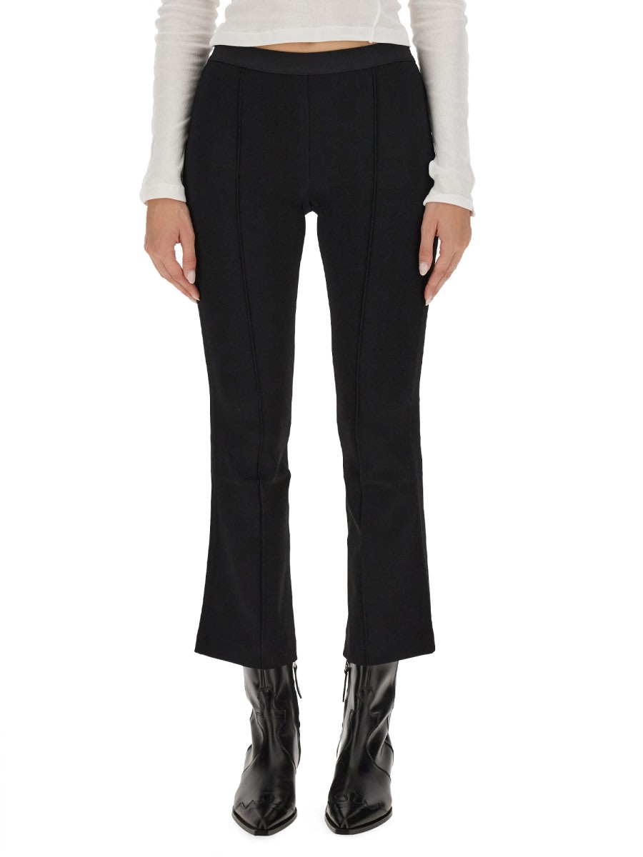 Shop Helmut Lang Cropped Fit Pants In Black