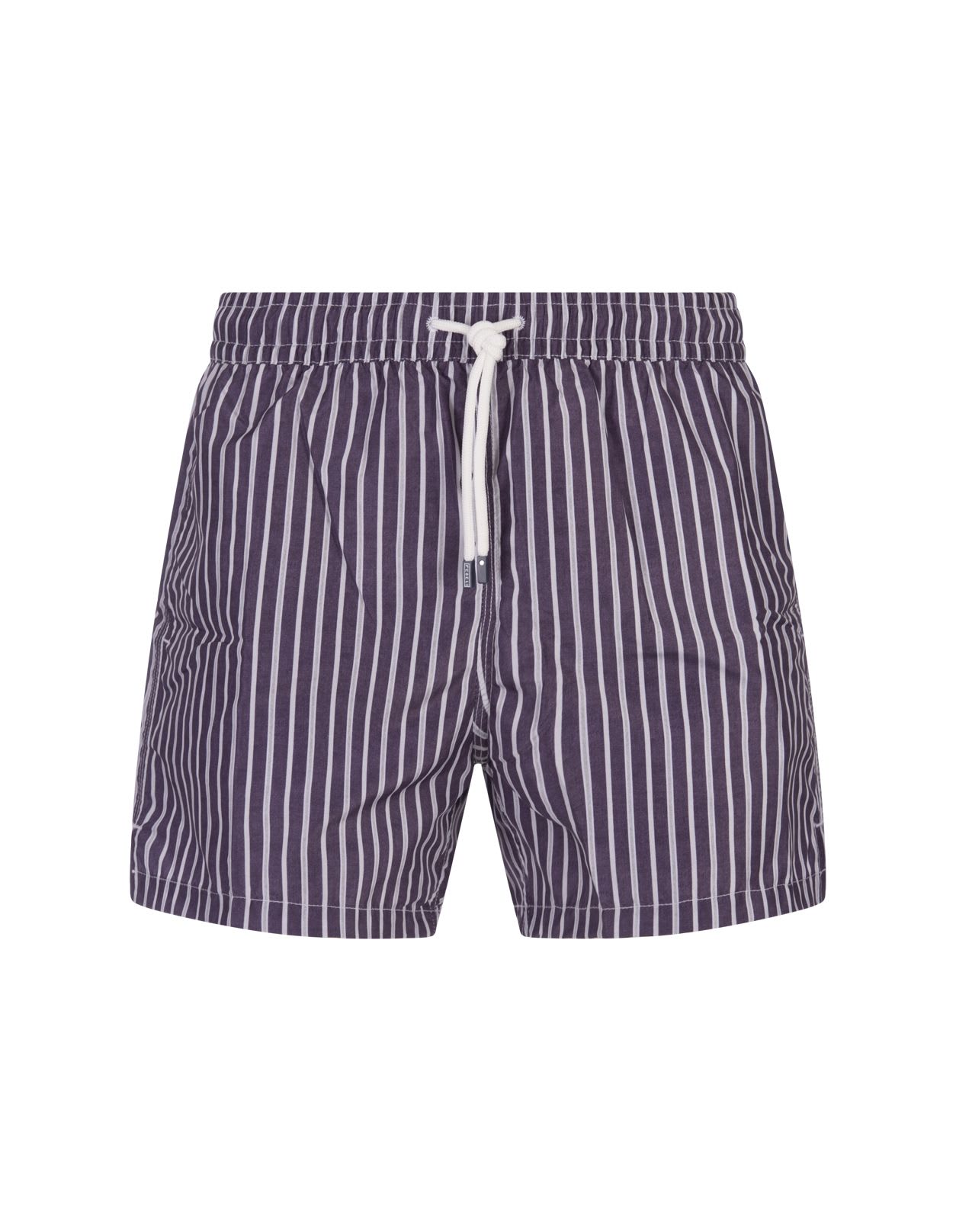 Purple Striped Swim Shorts