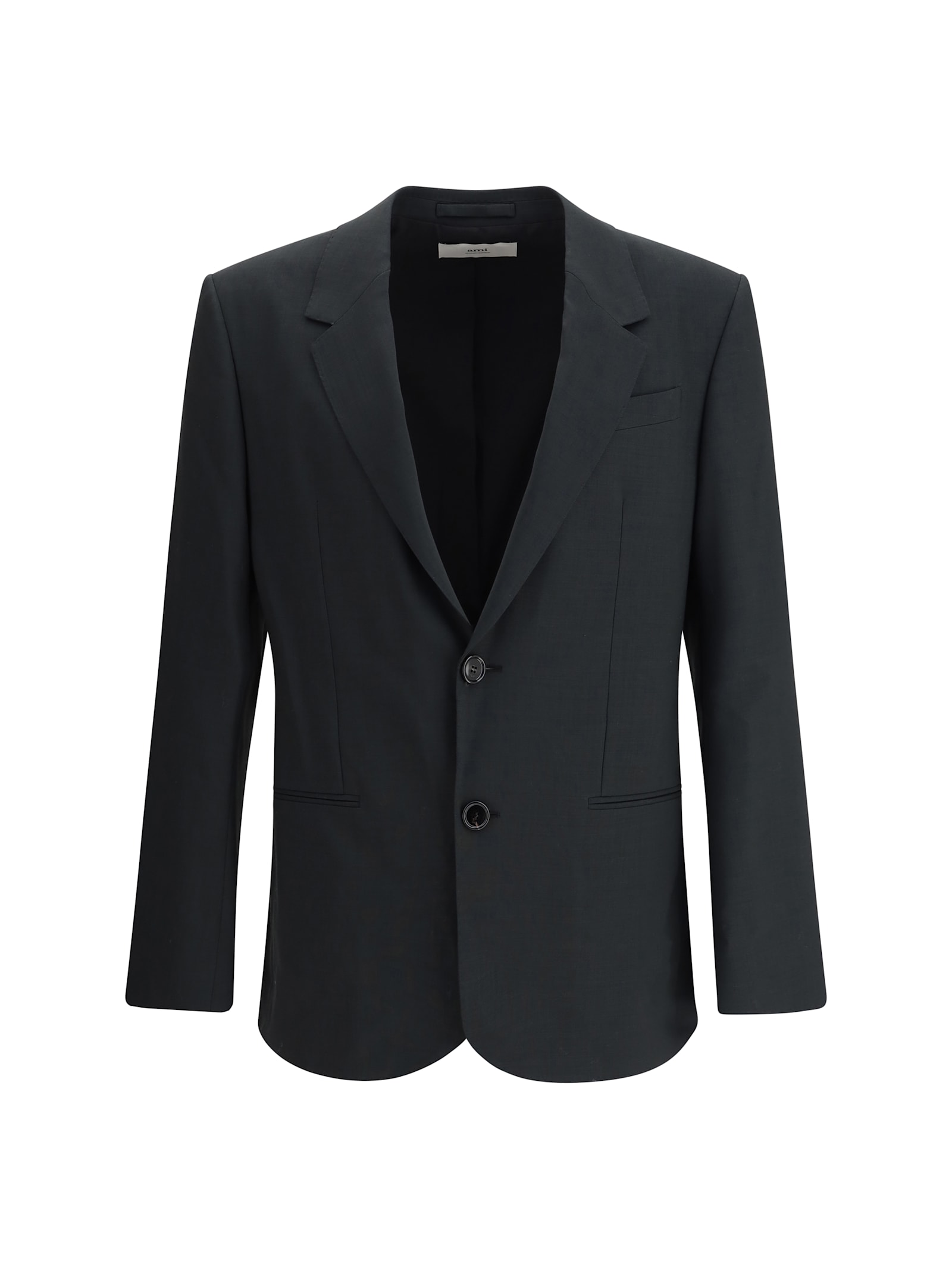 Ami Alexandre Mattiussi Single-breasted Jacket In Virgin Wool Ami Alexandre Mattiussi Single-breasted Jacket In Virgin Wool