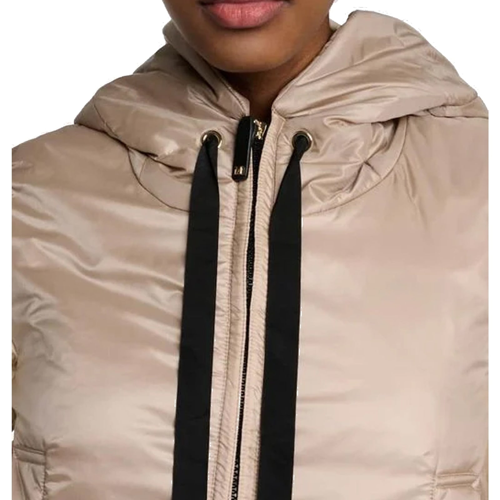 Shop Max Mara The Cube The Cube Greengo Hooded Gilet In Beige