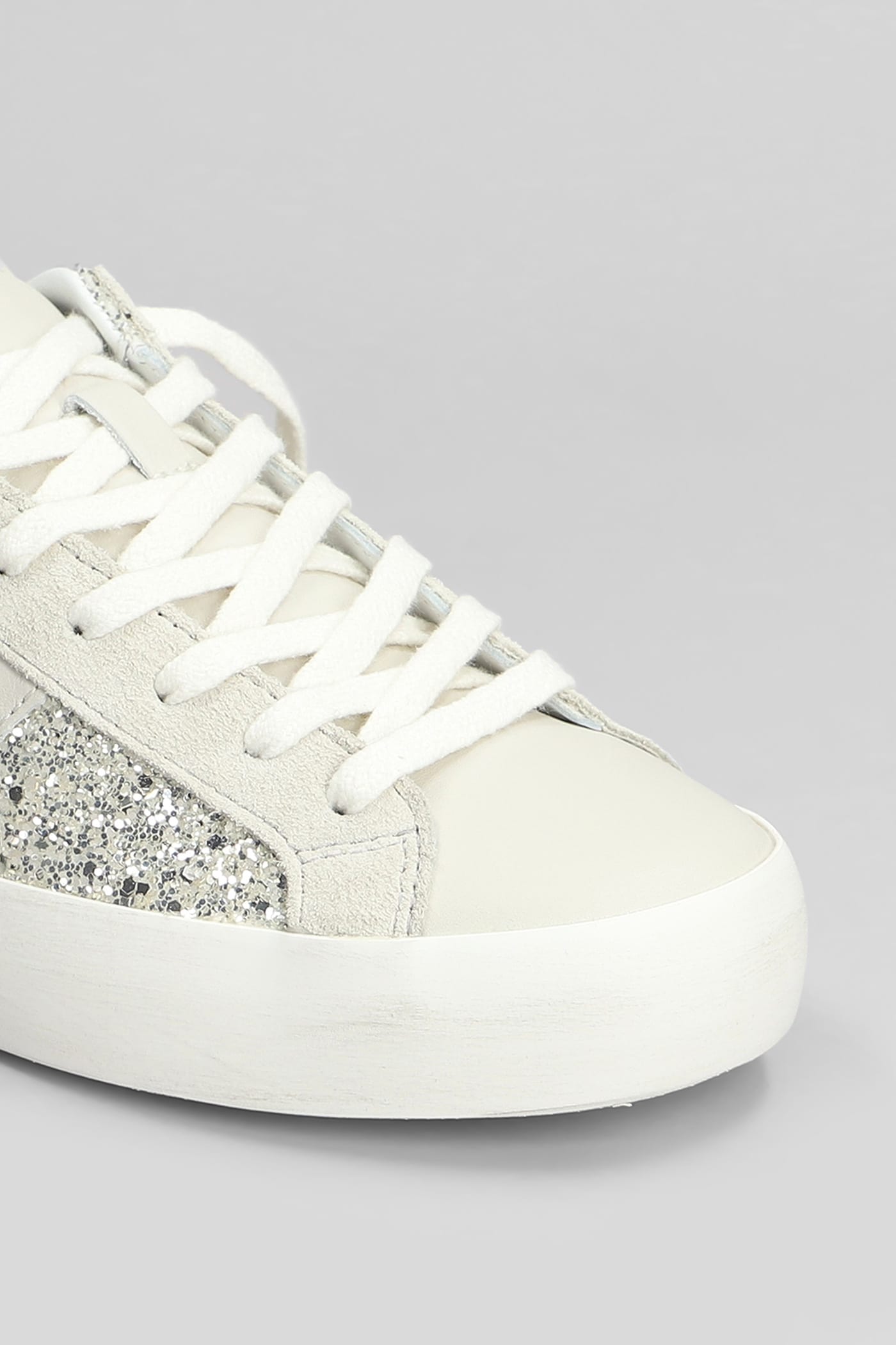 Shop Date Hill Low Sneakers In Platinum Glitter