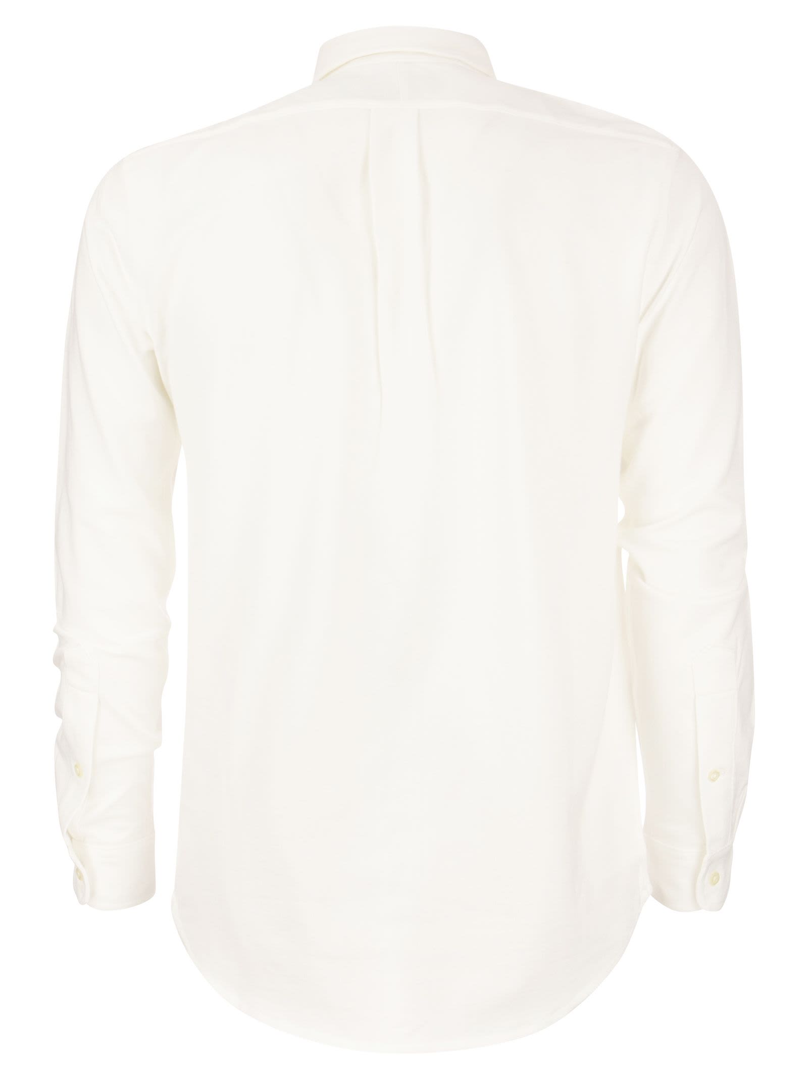 Shop Polo Ralph Lauren Ultralight Pique Shirt In White