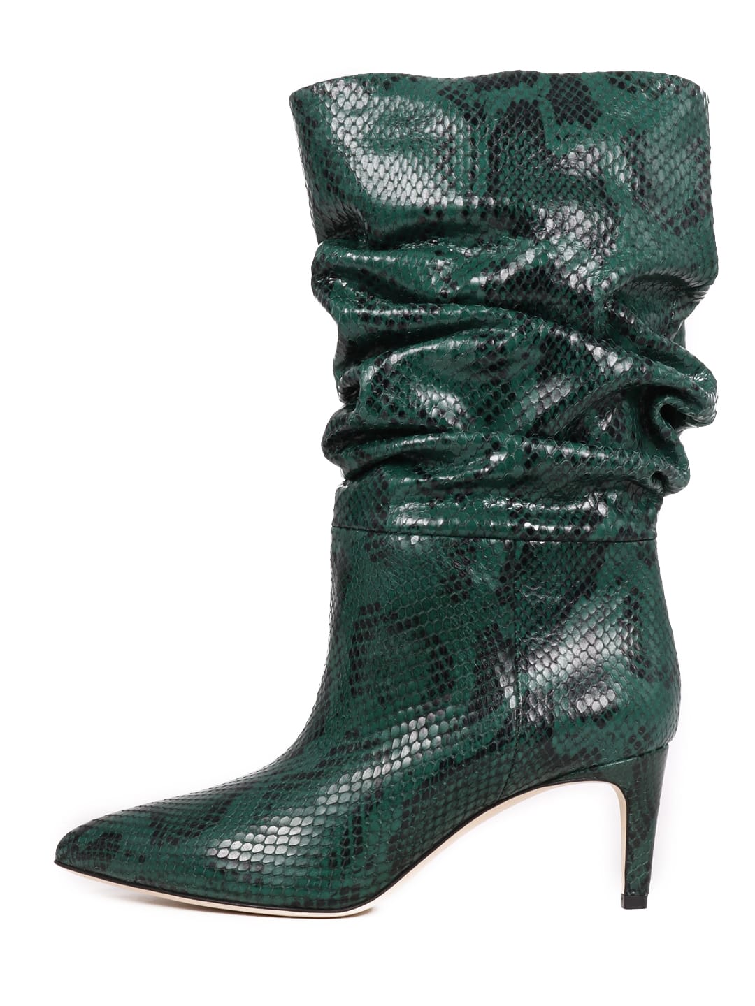 Paris Texas Snake Print Boots Green