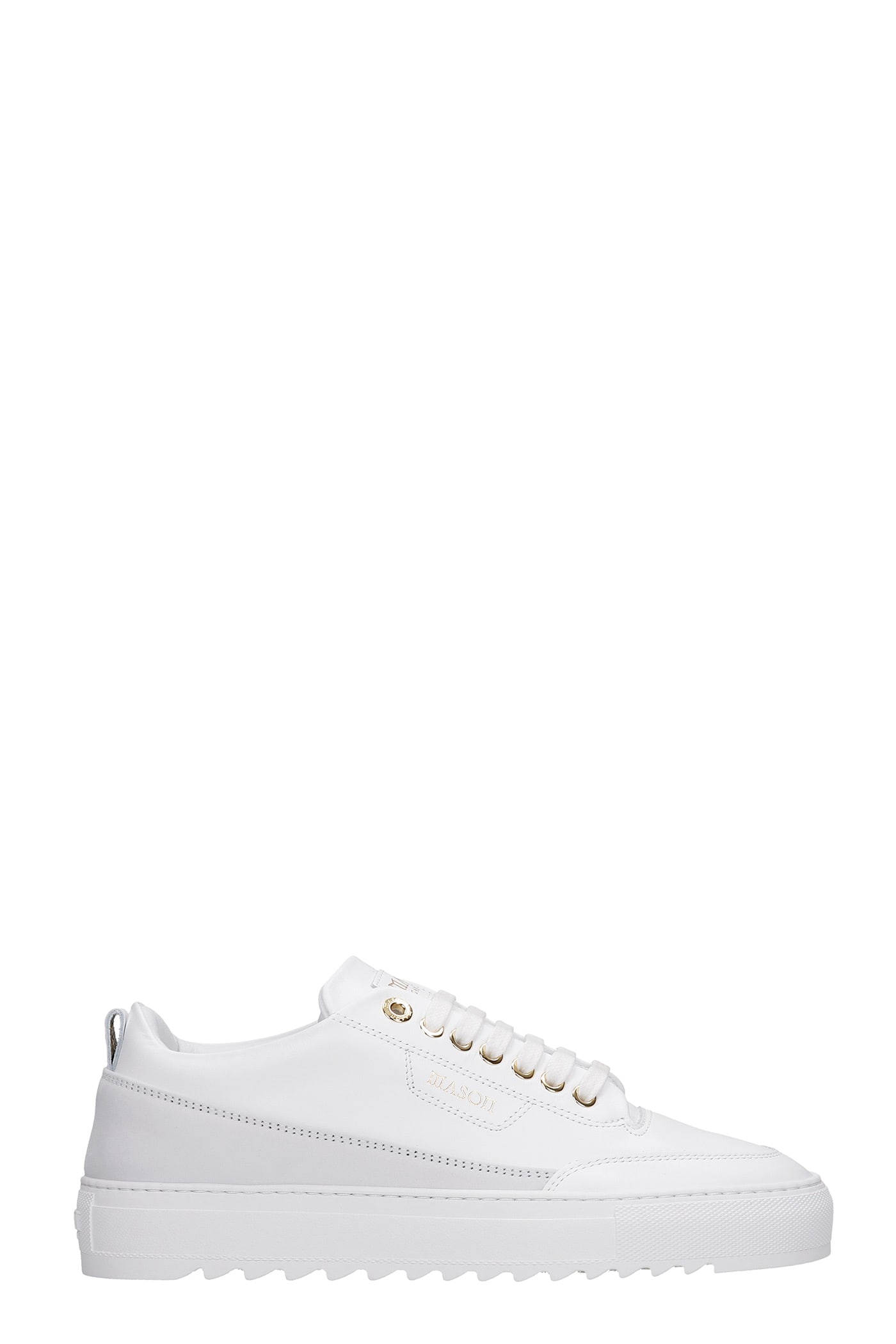 Mason Garments Torino Sneakers In White Leather