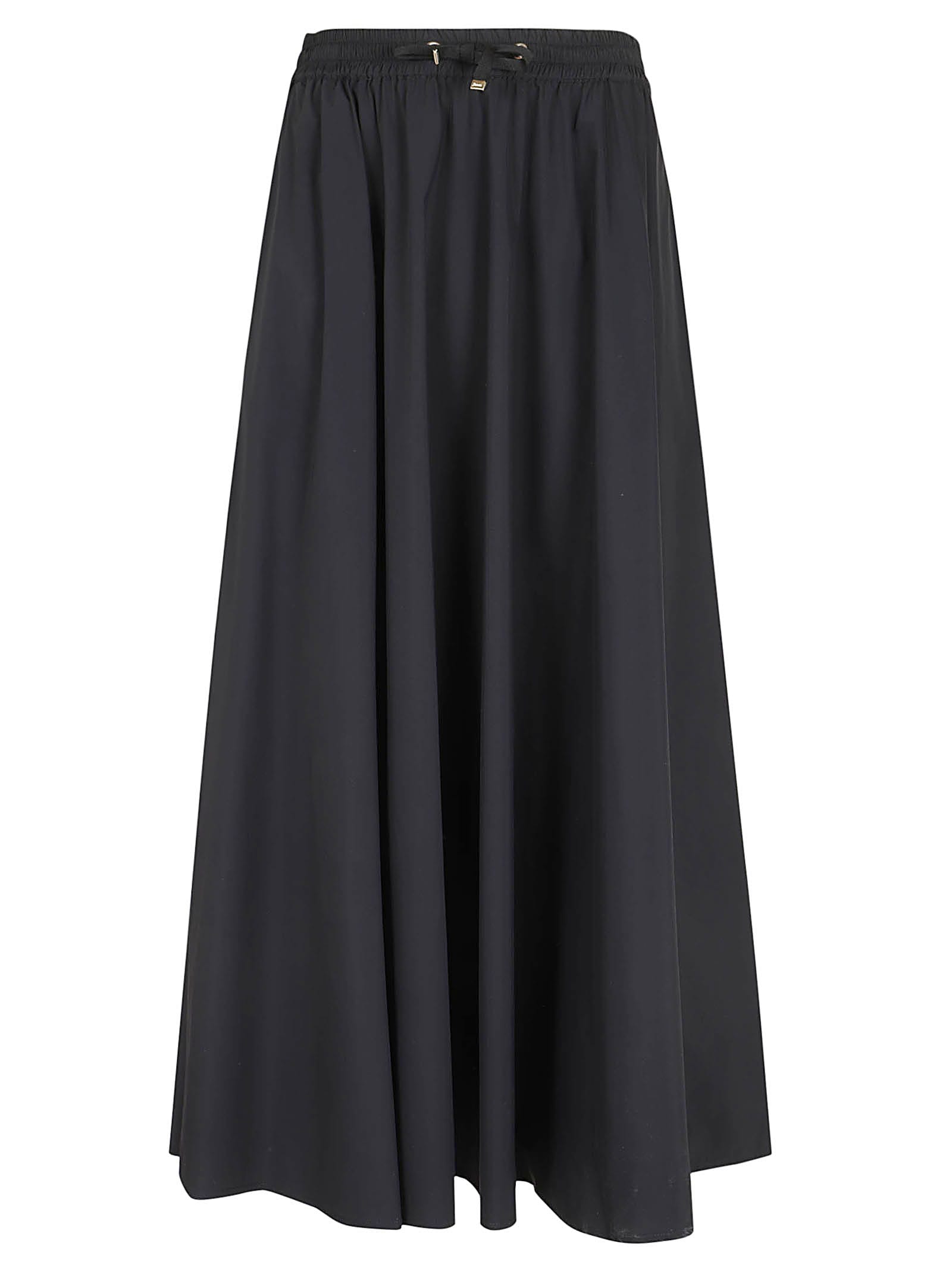 Herno Mid-length Flared Skirt In Nero