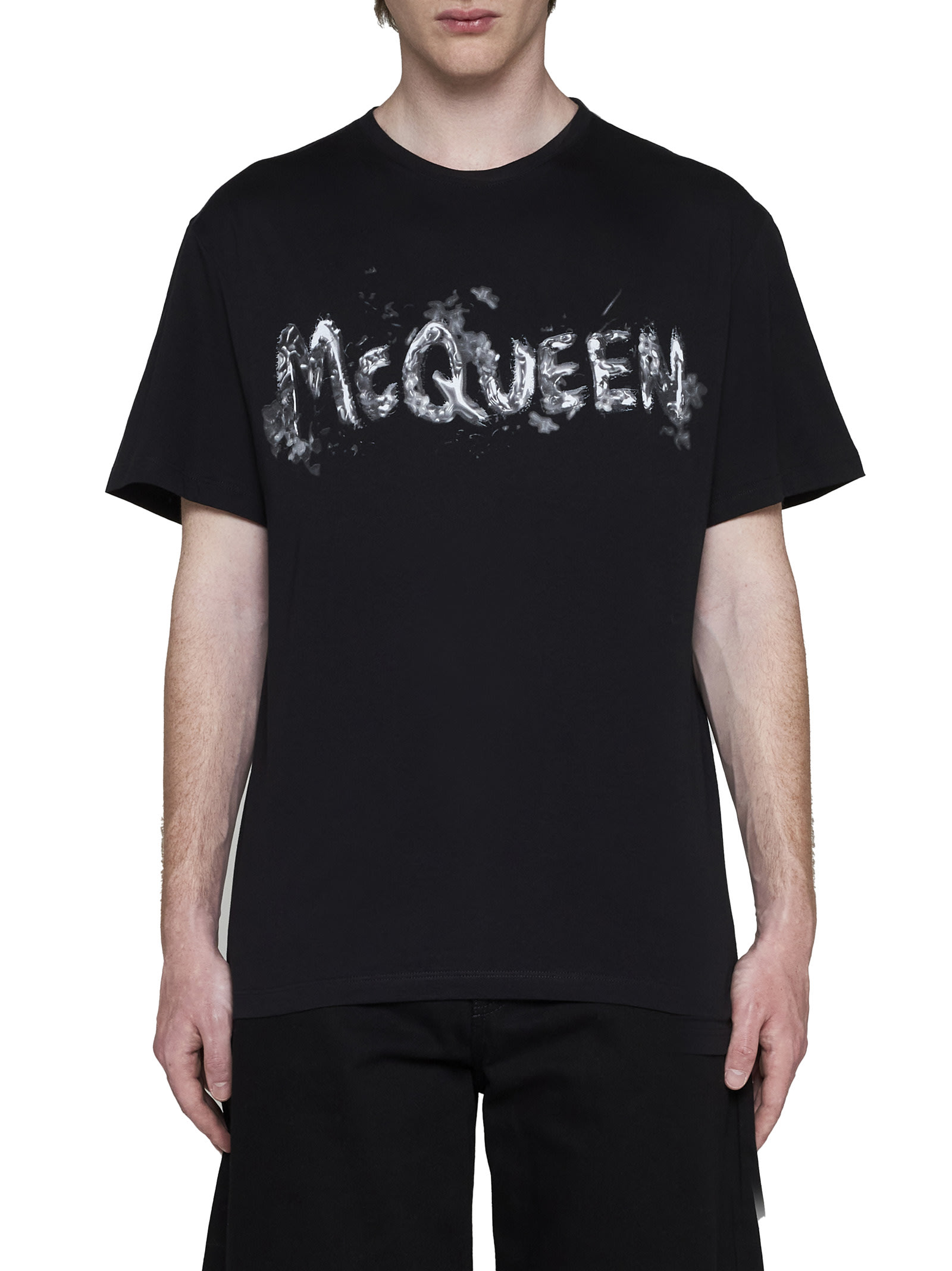 Shop Alexander Mcqueen T-shirt In Black/grey