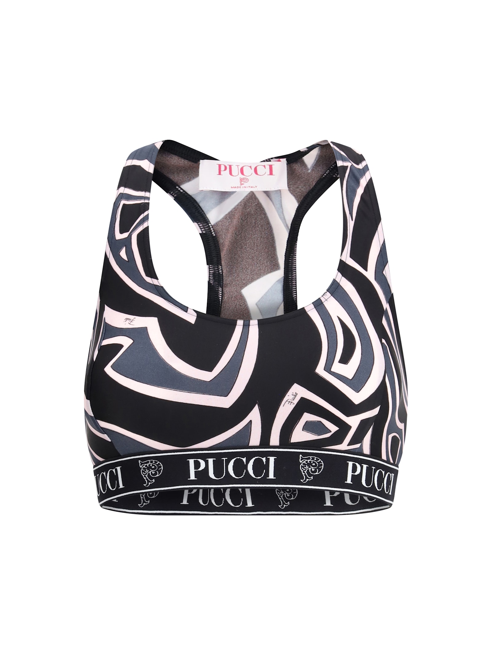 Pucci Sports Bra In Lycra In Black