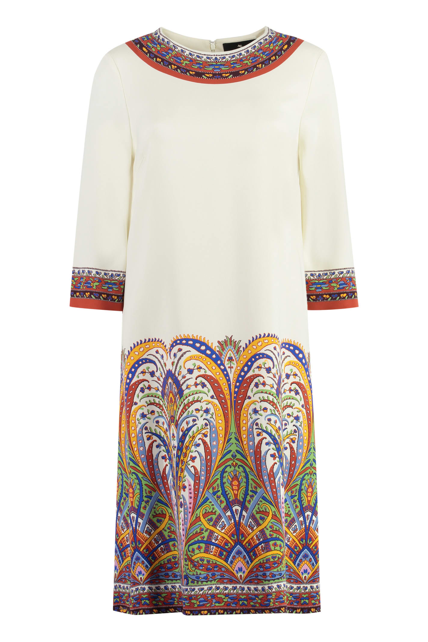 Shop Etro Cady Dress In Ivory