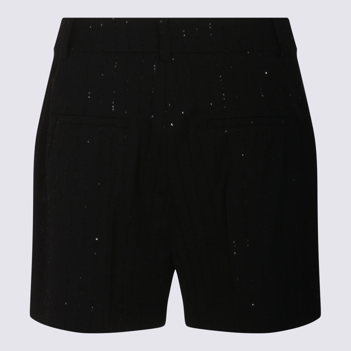 Max Mara Black Wool Siberia Shorts In Black