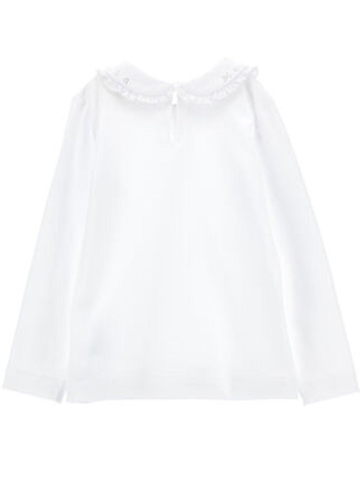 Monnalisa Rhinestone-logo T-shirt In White