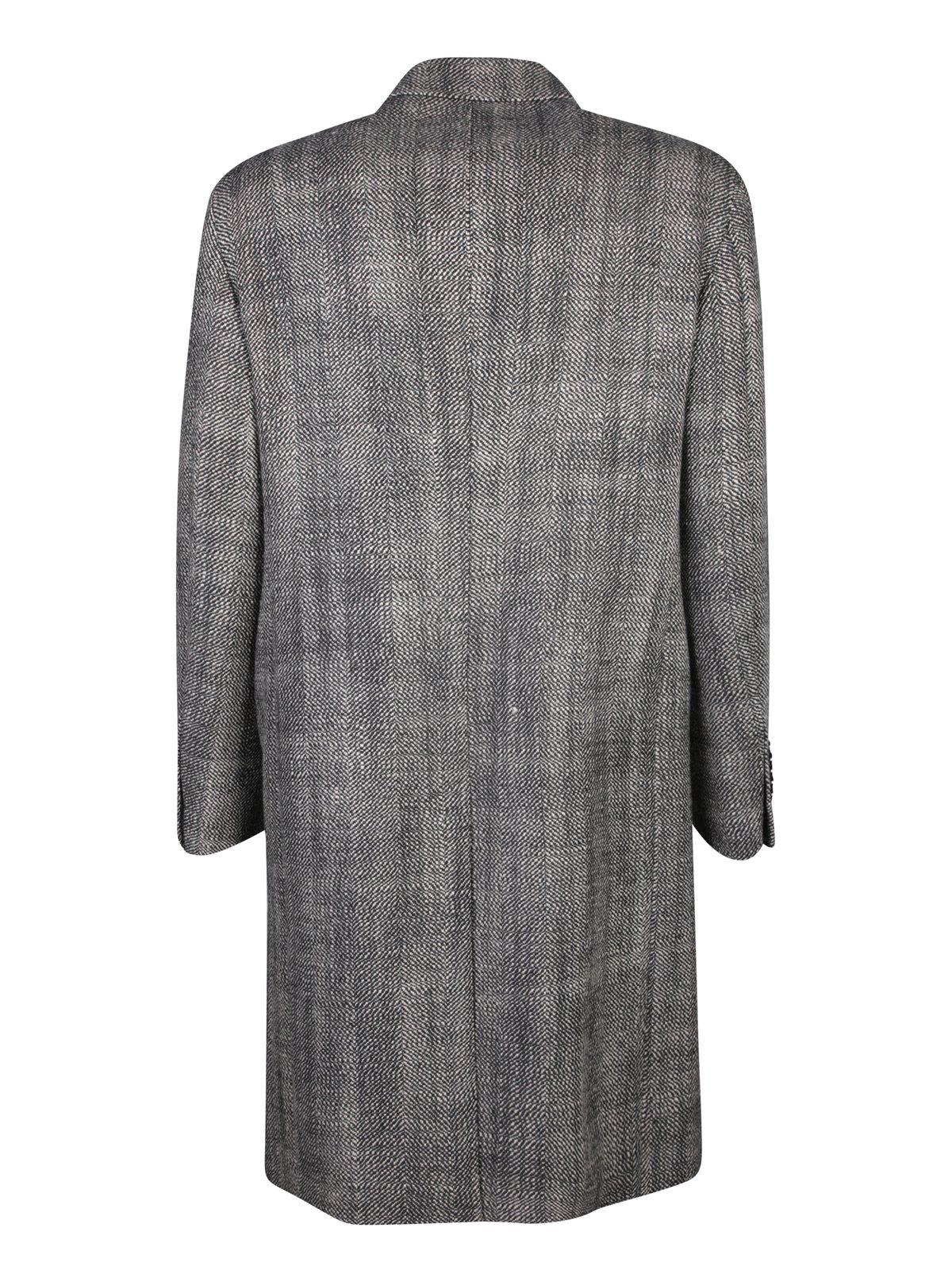 Shop Tagliatore Flap-pocketed Double-breasted Coat
