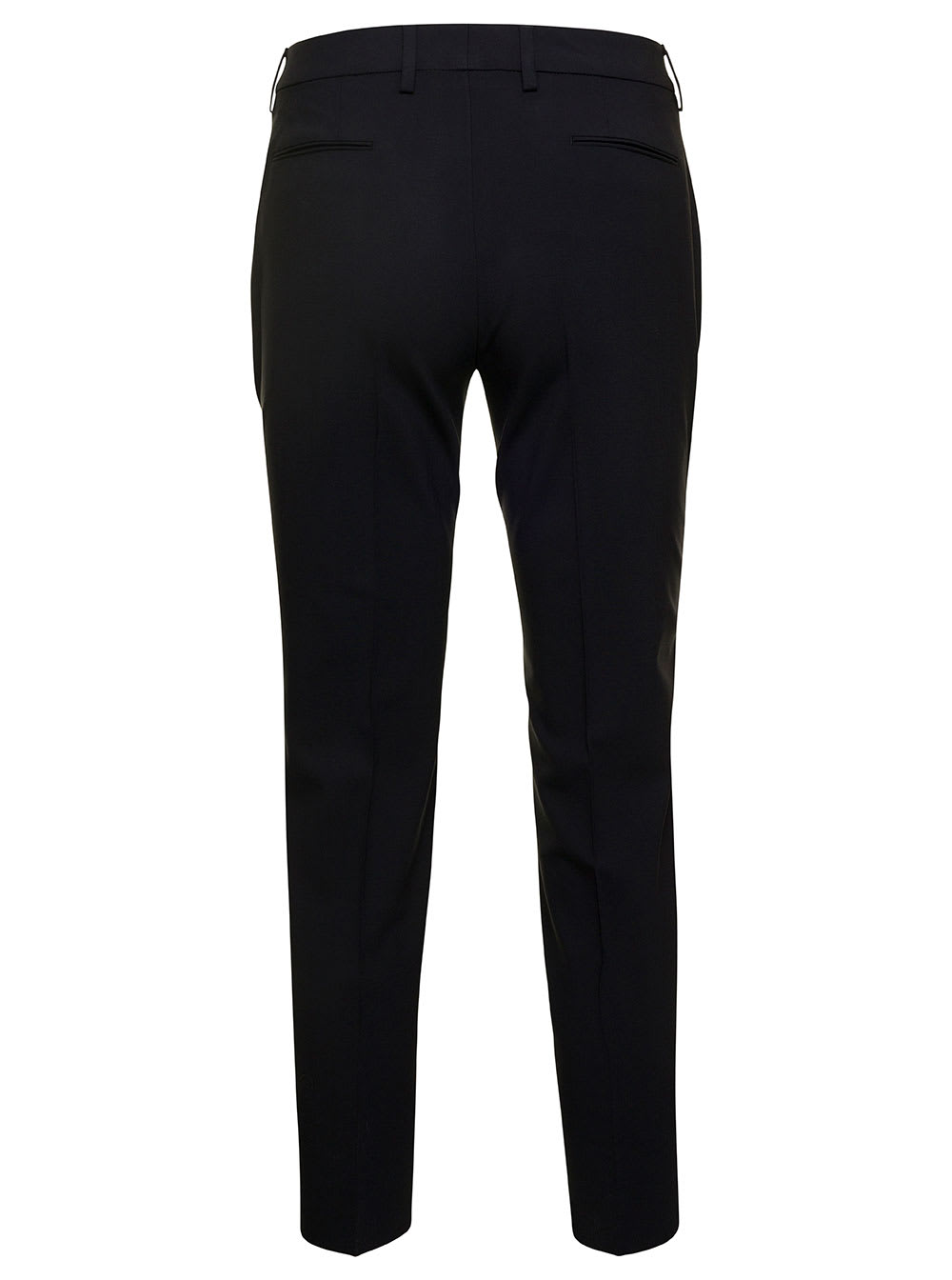 Shop Pt01 Black New York Bi-stretch Tapered Pants Woman