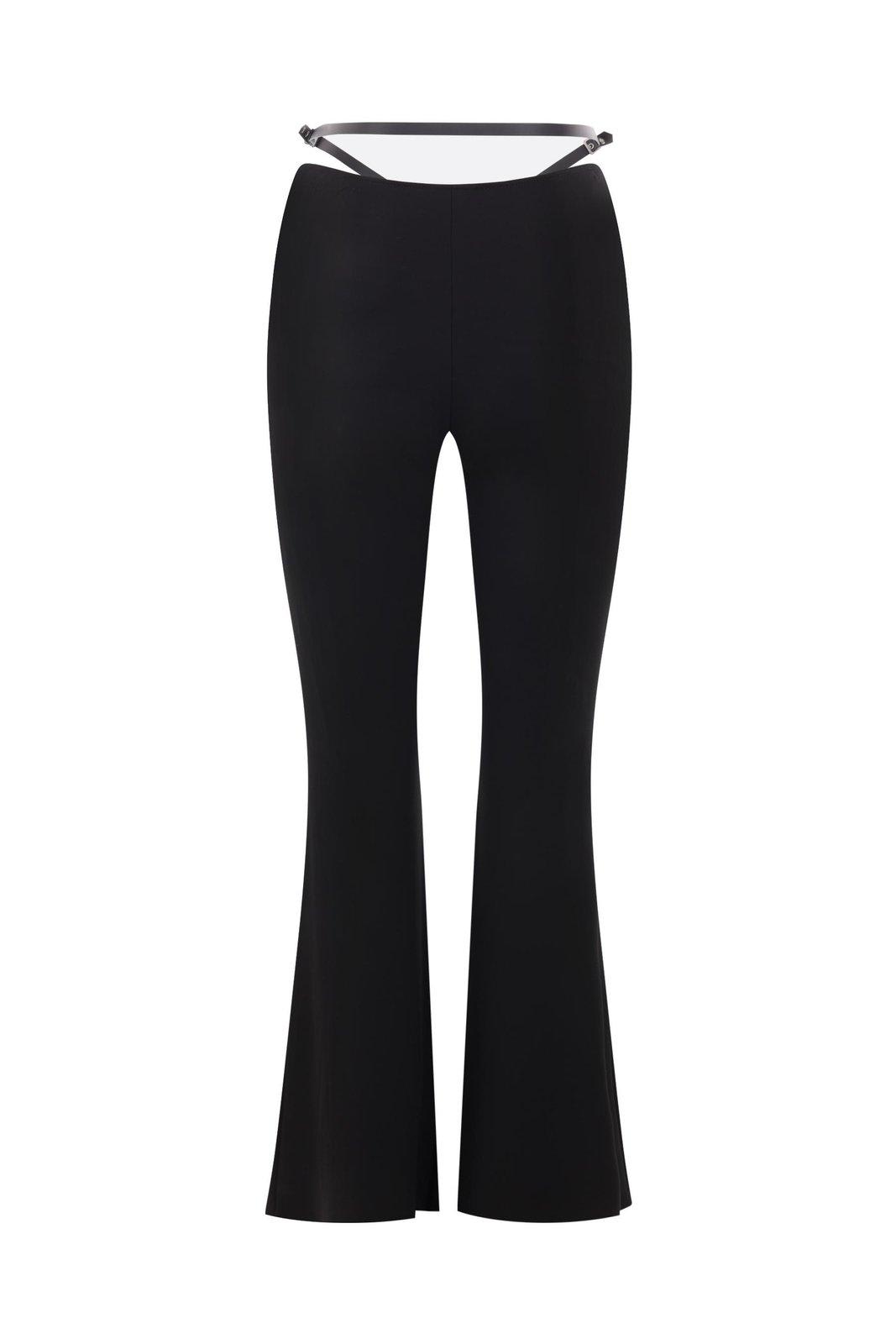 Shop Courrèges Slash Sangle Crepe Jersey Pants