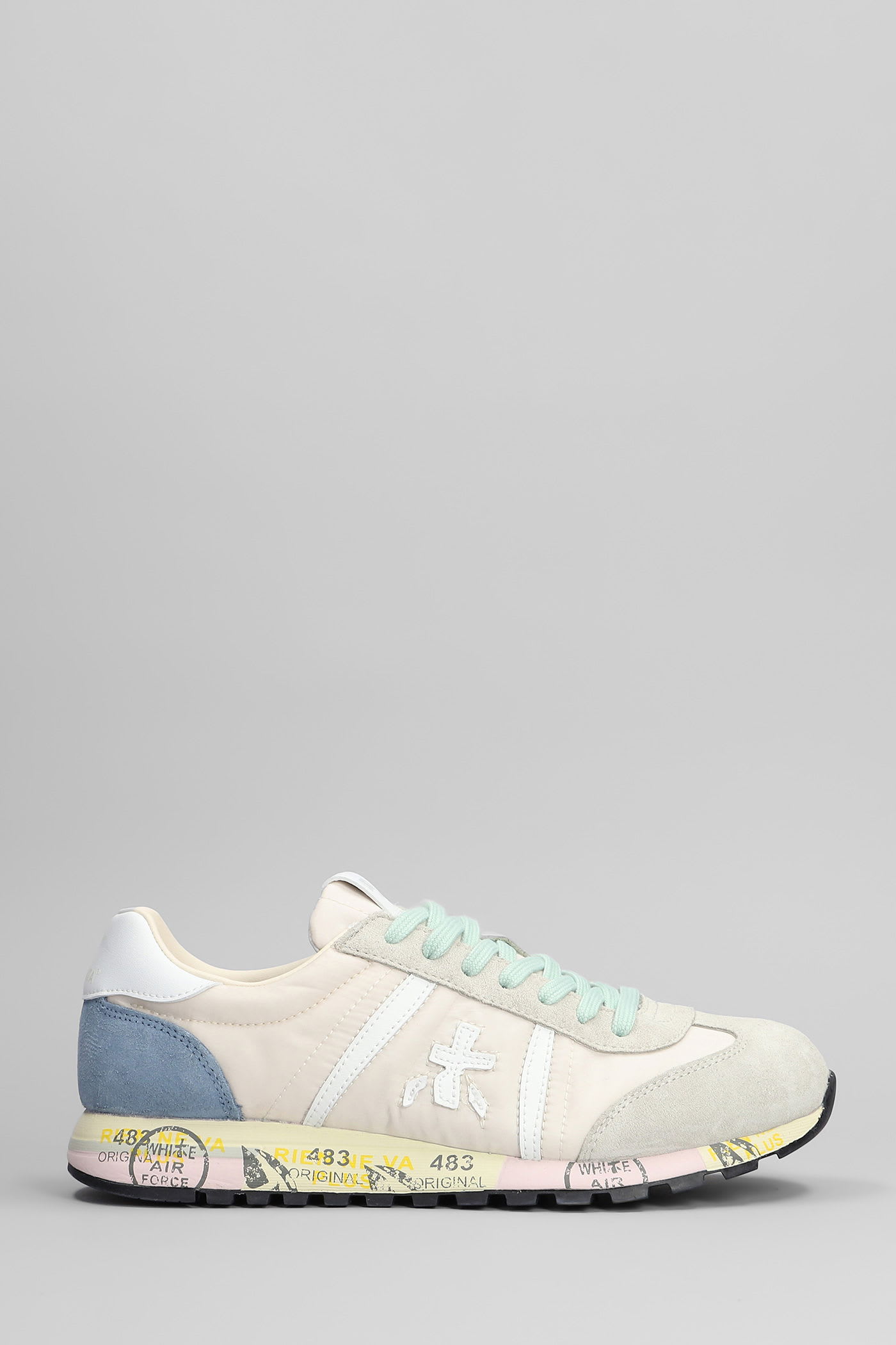 Lucy Sneakers In Powder Suede And Fabric