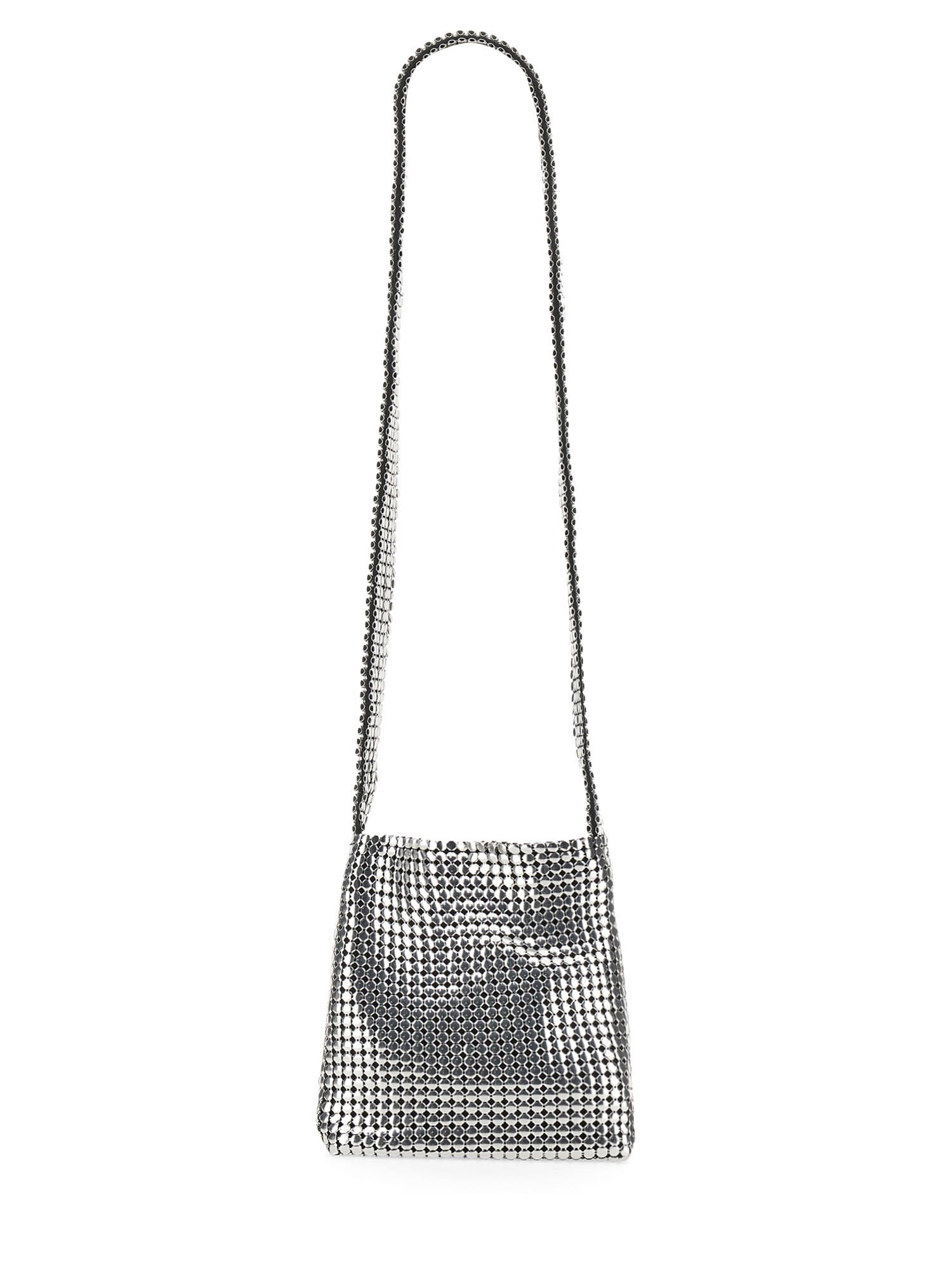 Shop Paco Rabanne Mini Pixel Bag In Silver