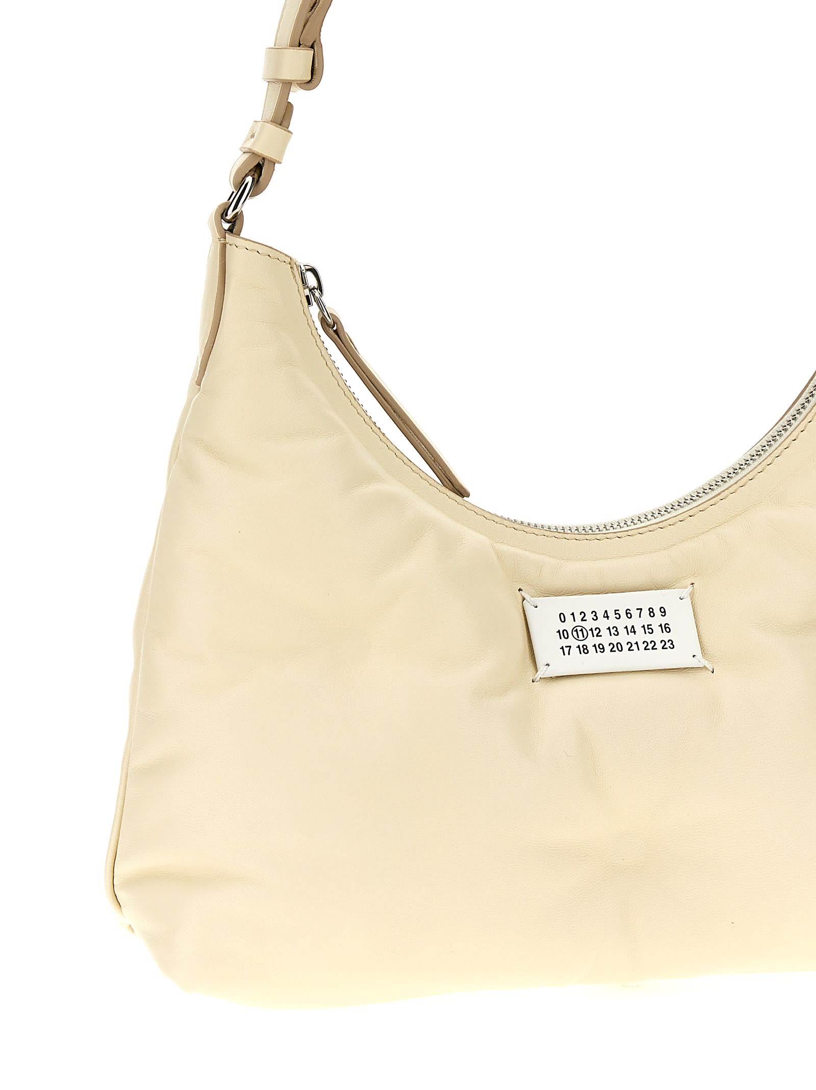 Maison Margiela Glam Slam Hobo Small Shoulder Bag In White