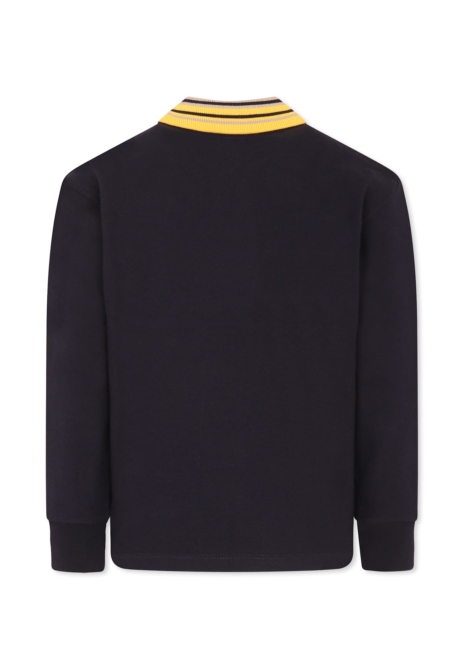 Versace Blue Polo Shirt For Boy With Logo In Blue