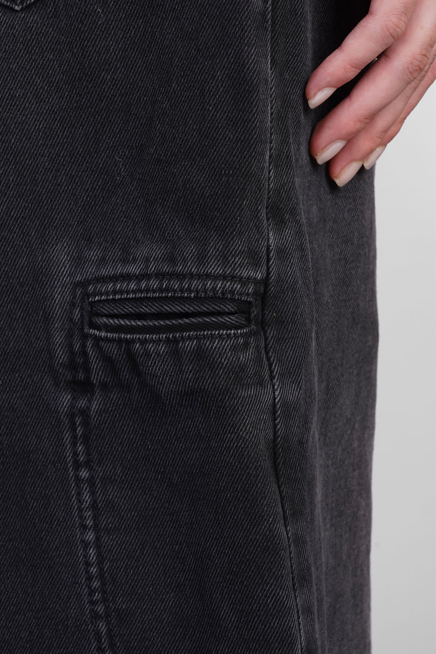 Shop Marant Etoile Solene Jeans In Black Cotton