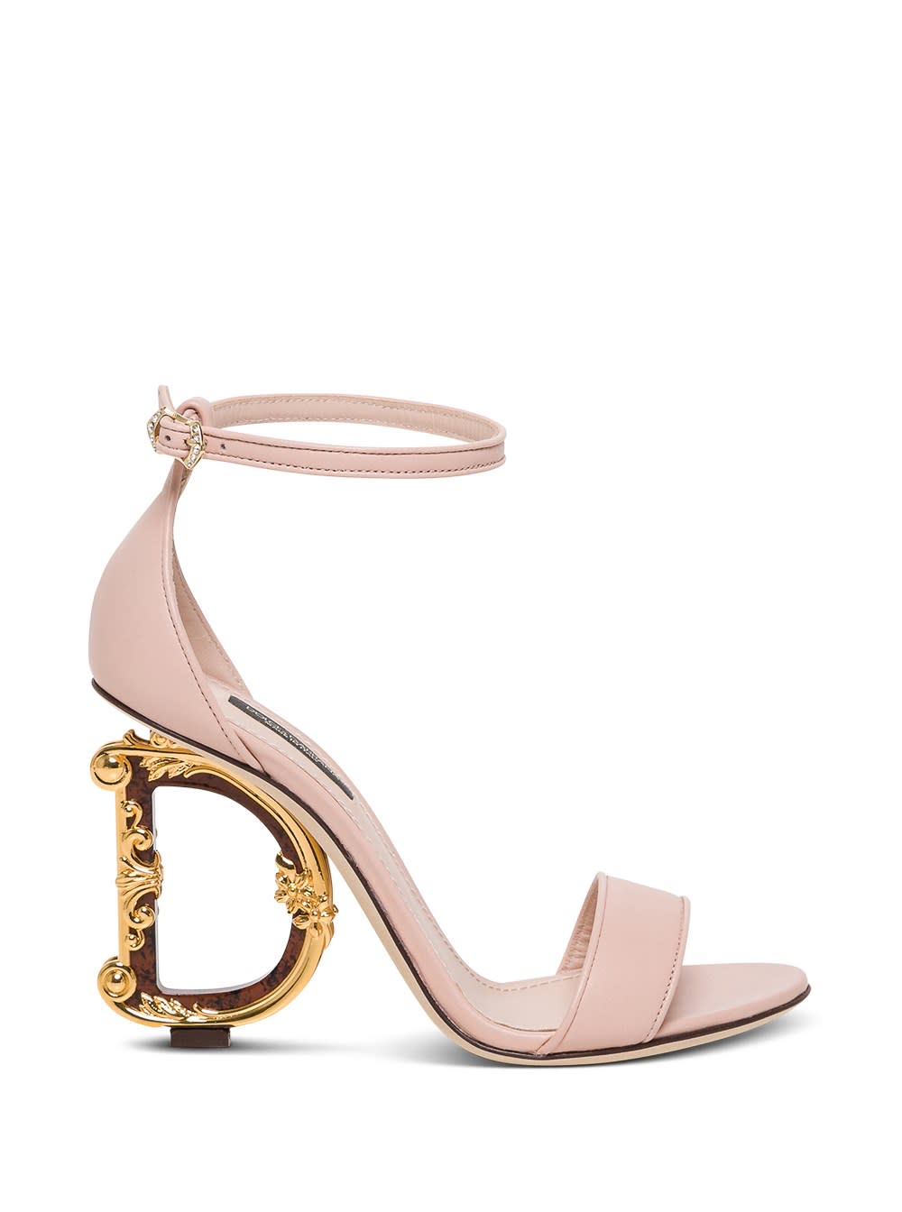 Dolce & Gabbana Devotion Sandals In Pink Leather
