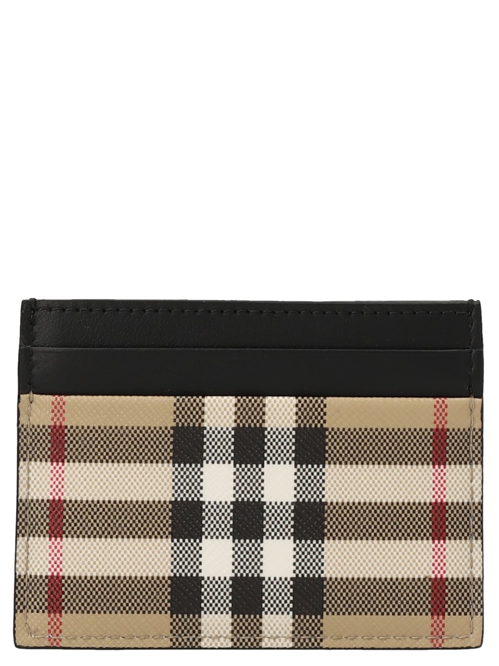 Burberry Check Print Card Holder Wallet