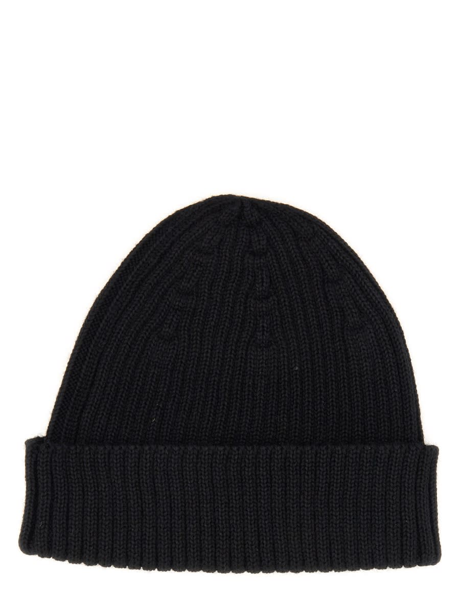 Shop Maison Kitsuné Beanie Hat In Black
