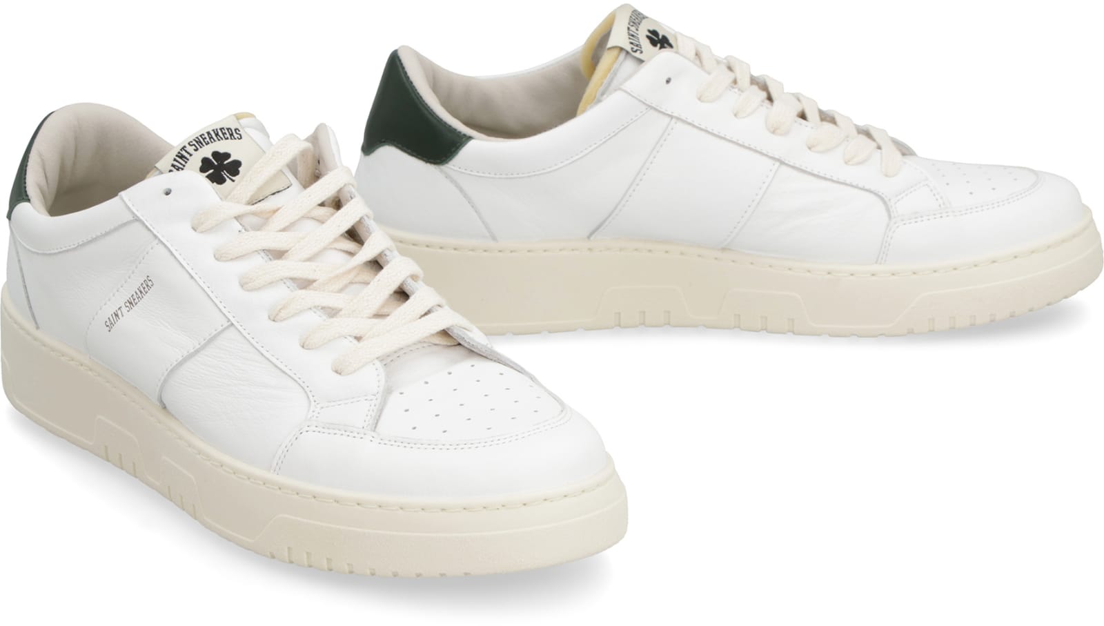 Saint Sneakers Golf Leather Low-top Sneakers In White/green