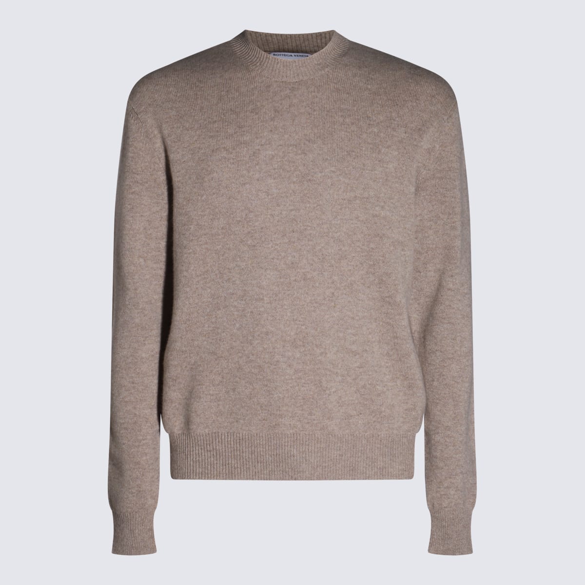 Shop Bottega Veneta Beige Wool Knitwear