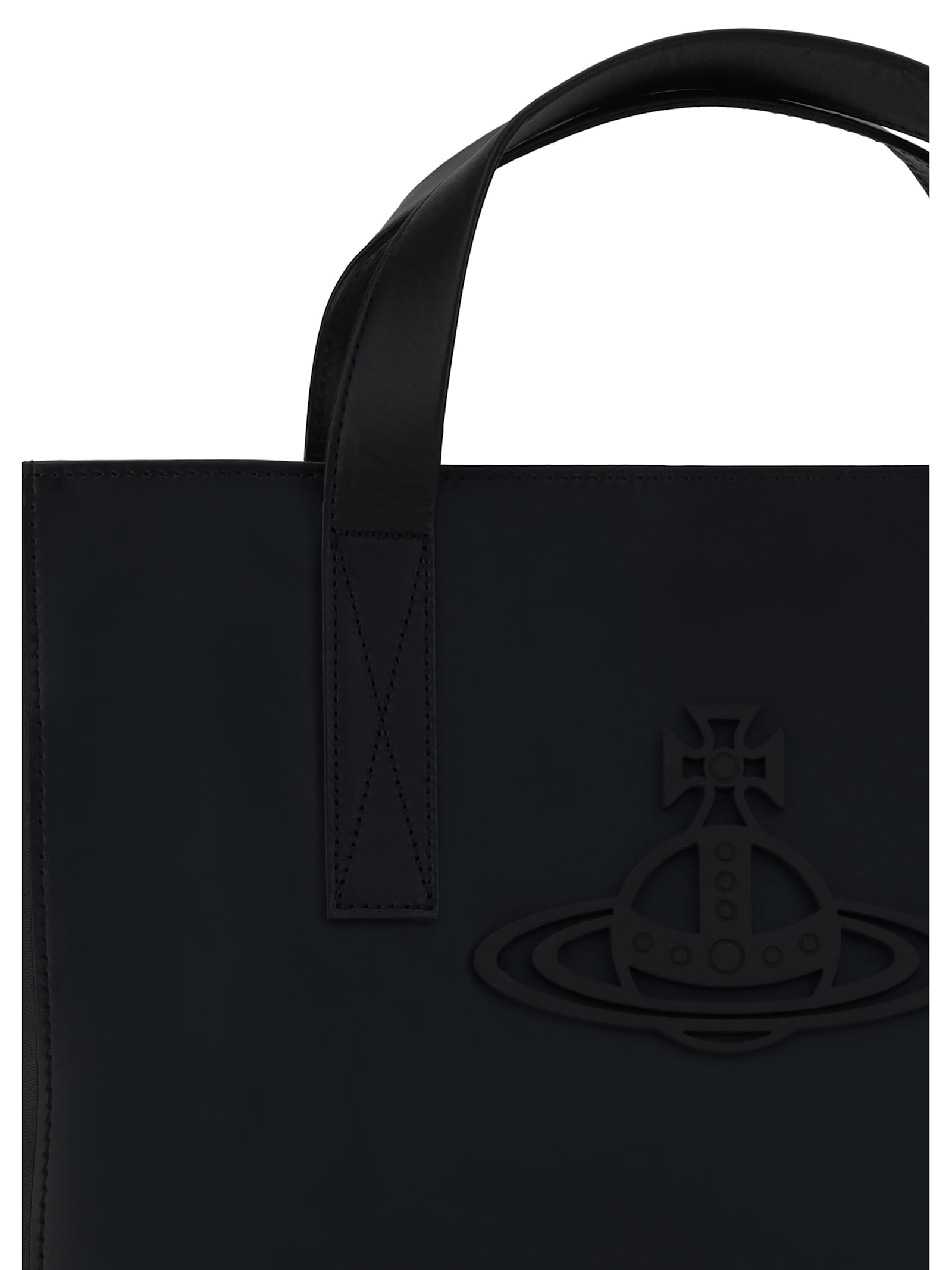 Vivienne Westwood Medium "sarah" Tote Bag In Black
