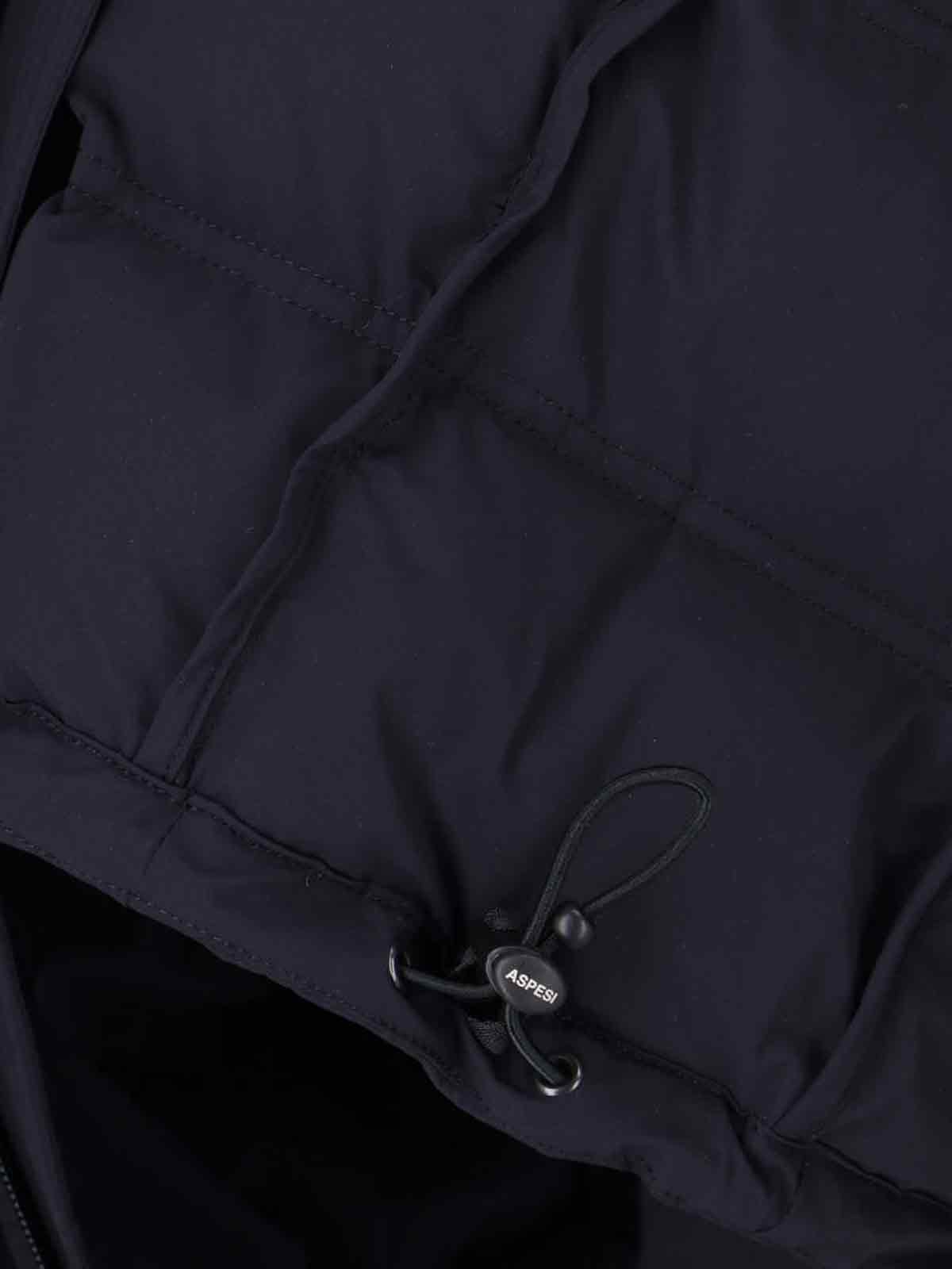 Aspesi Padded Down Jacket In Blue