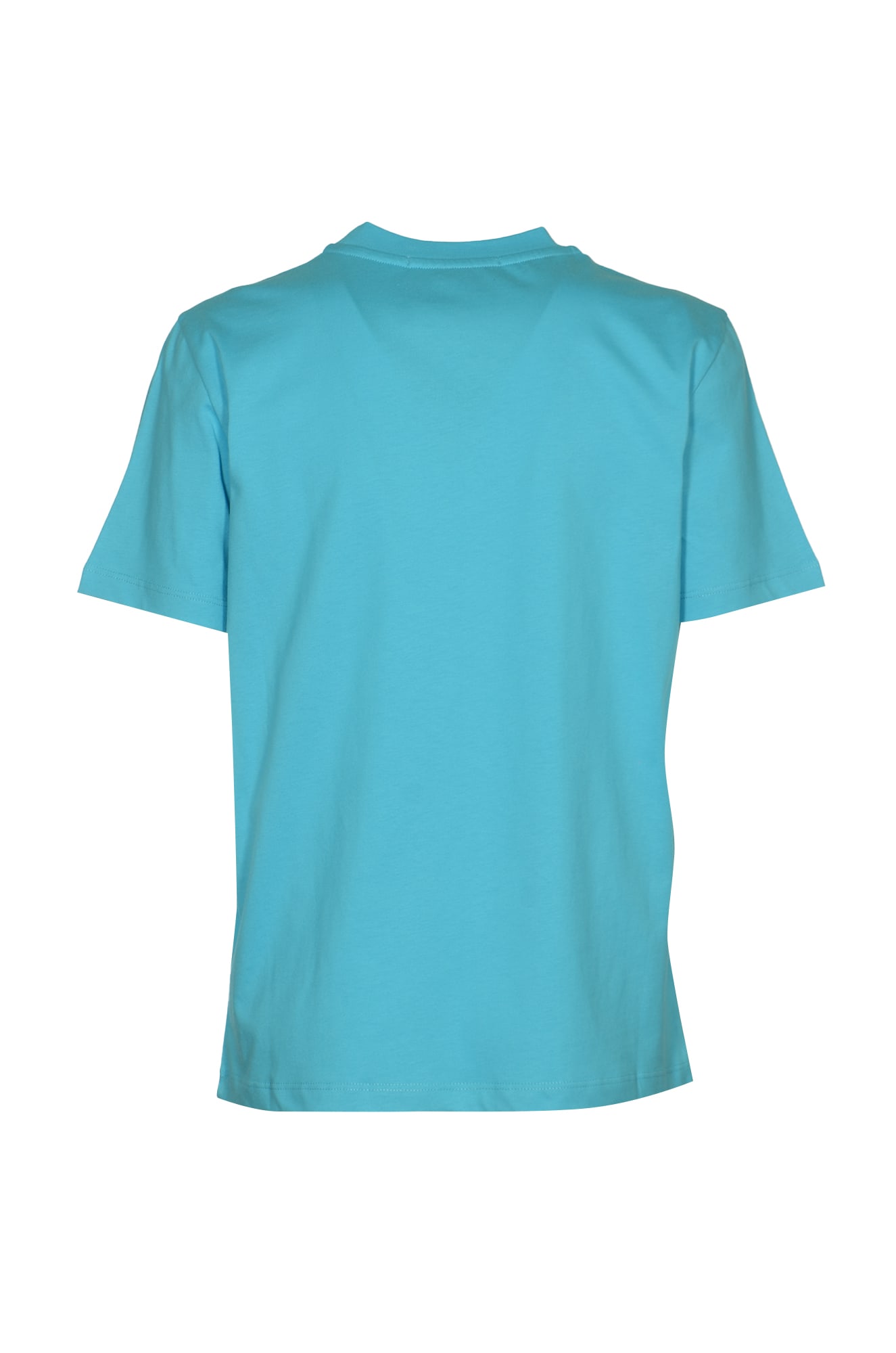 Shop Msgm Logo Print T-shirt In Light Blue