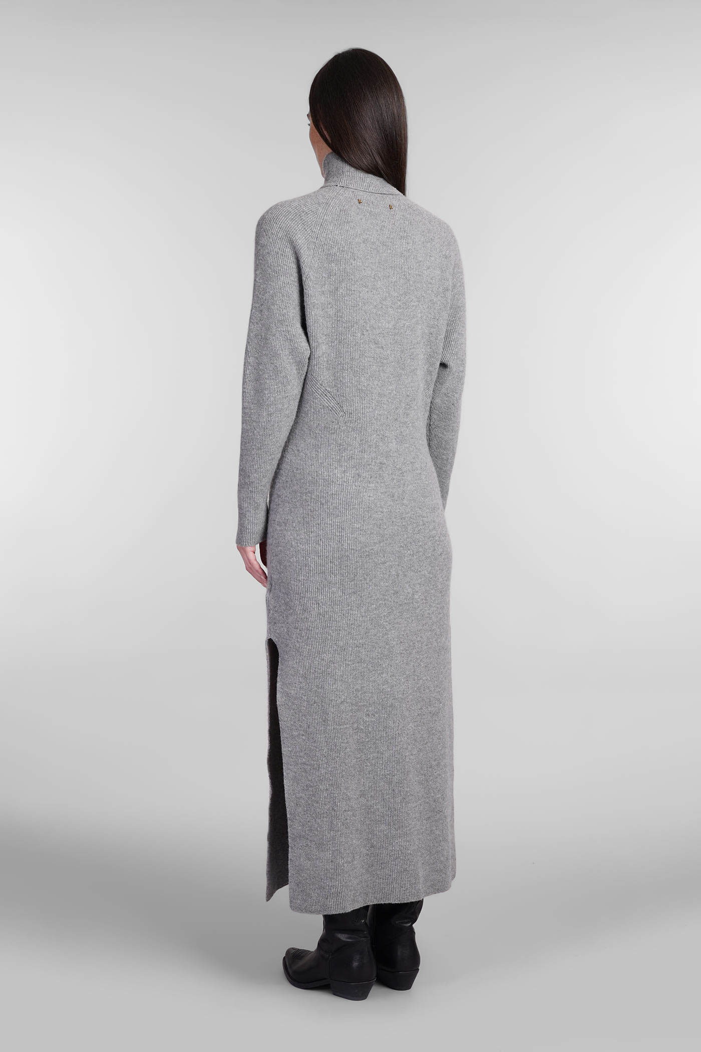 Shop Golden Goose Molly Dress In Grey Wool