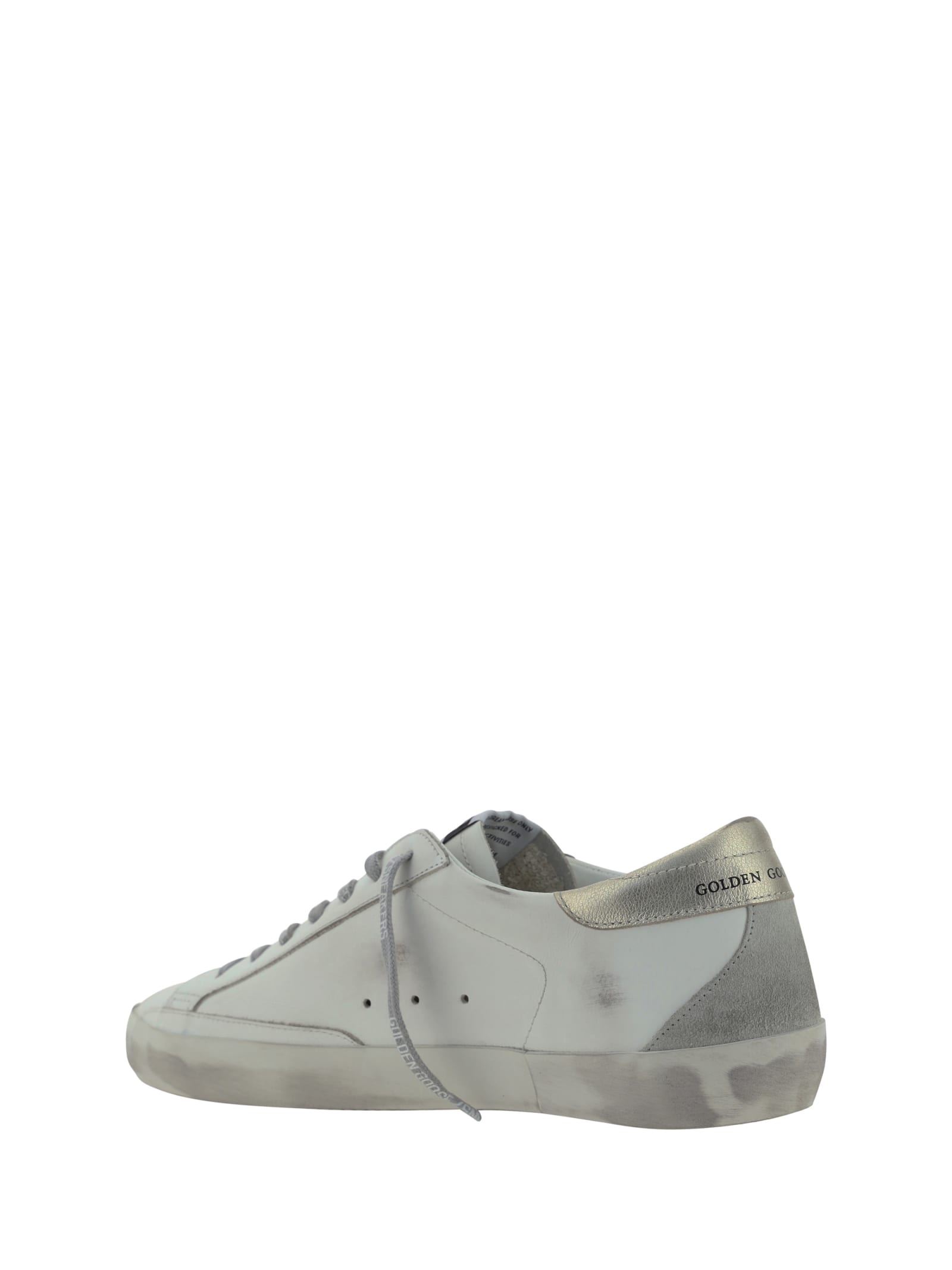 Shop Golden Goose Super-star Sneakers In White/red/platinum/ice