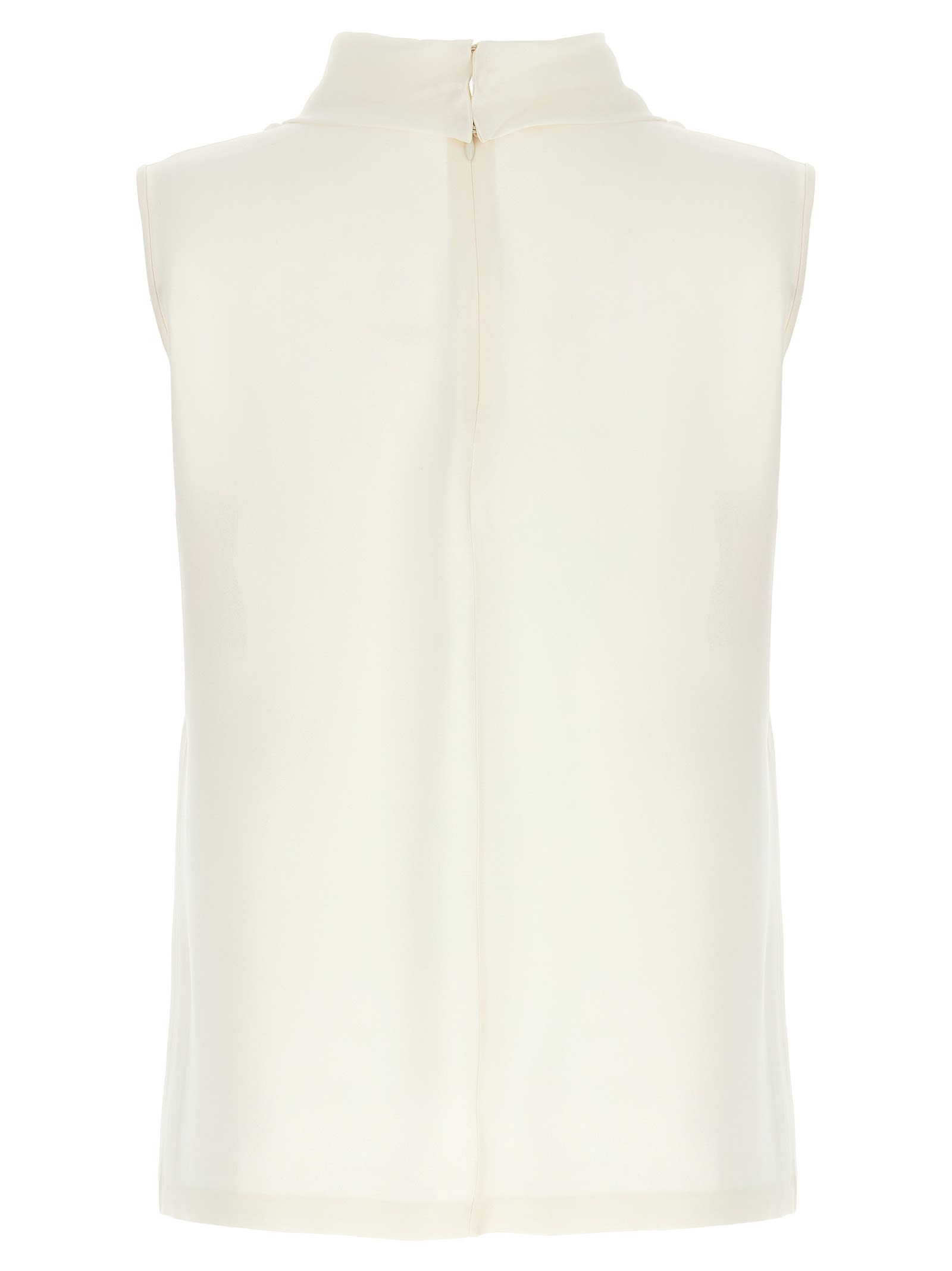 Shop Valentino Garavani Georgette Blouse In White