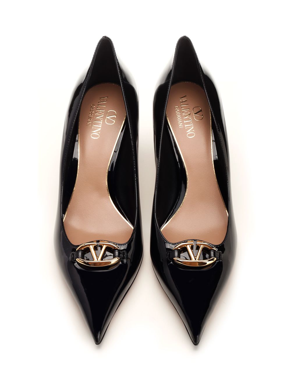 Shop Valentino Pump Vlogo The Bold Edition In Black