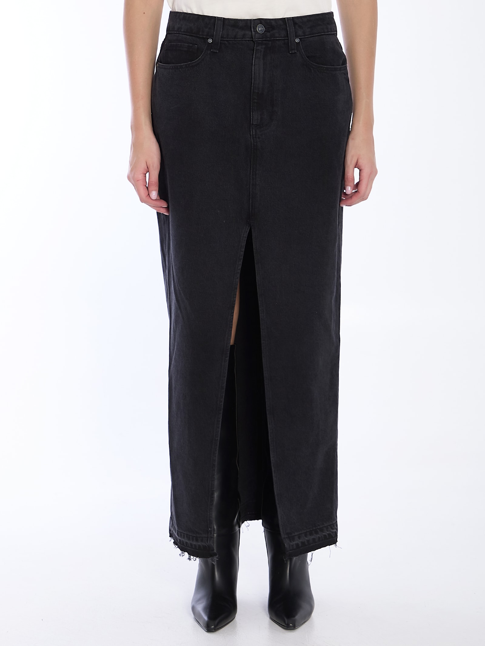 Shop Paige Angela Maxi Skirt In Black