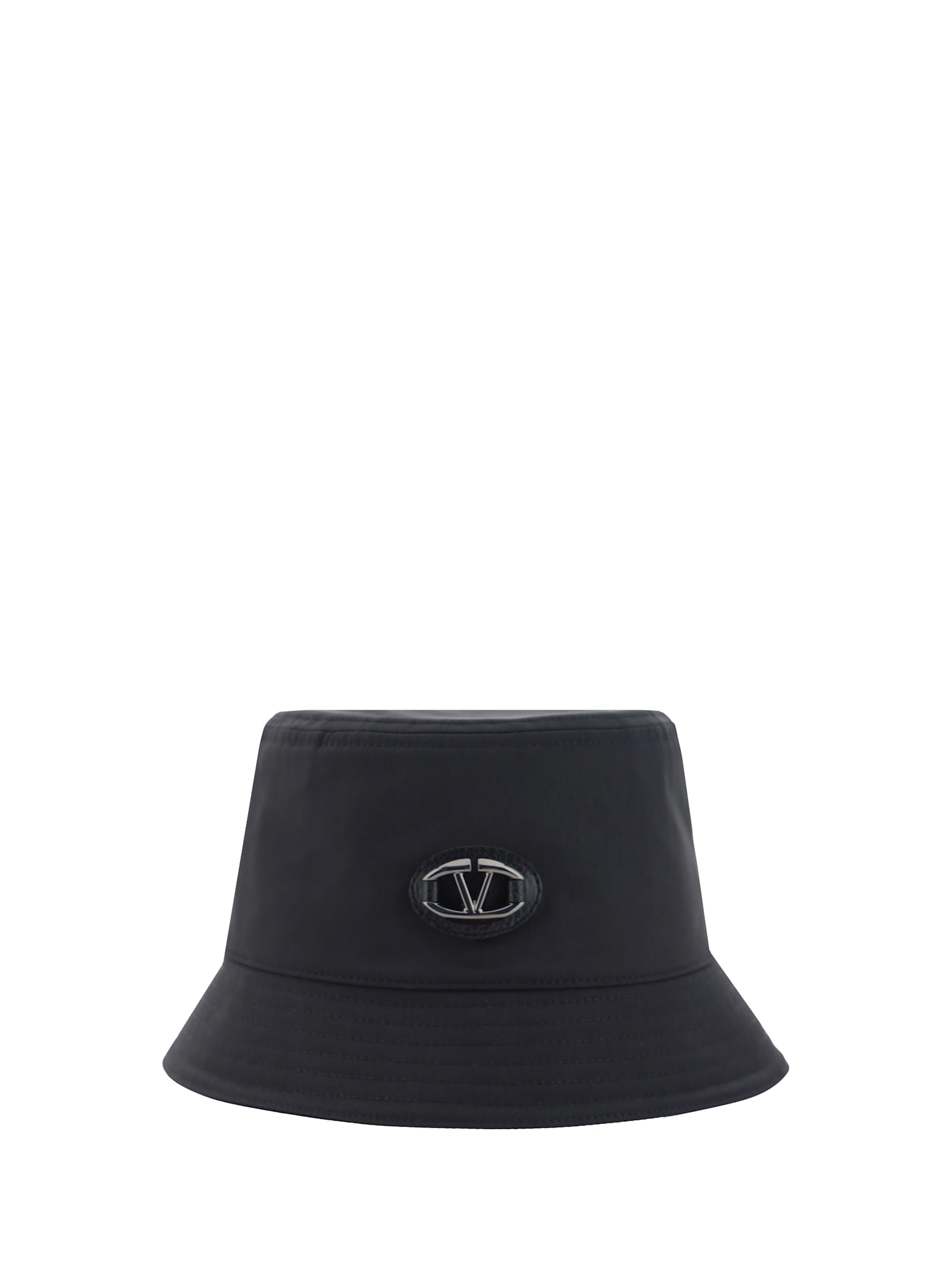 Shop Valentino Bucket Hat In Nero/rutenio