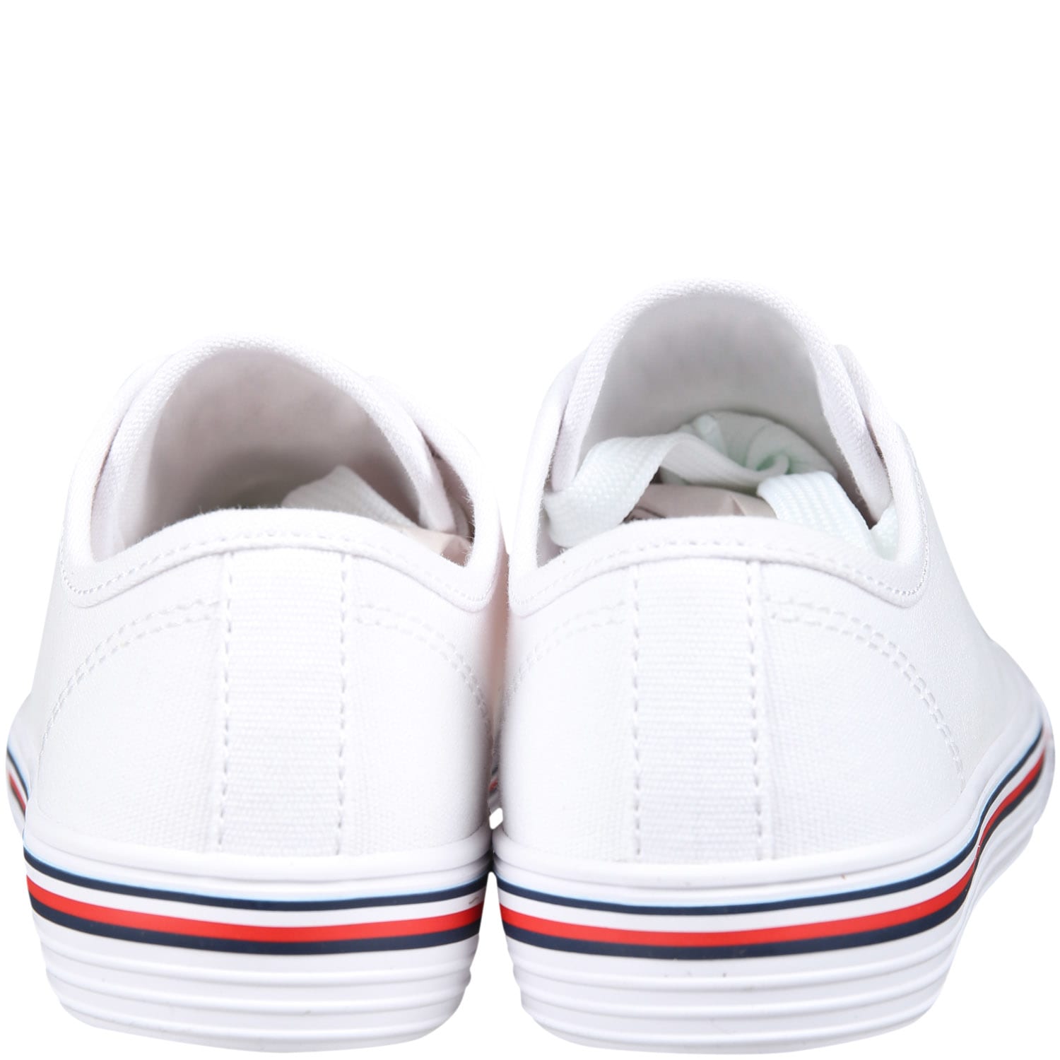 Shop Tommy Hilfiger White Sneakers For Kids With Logo