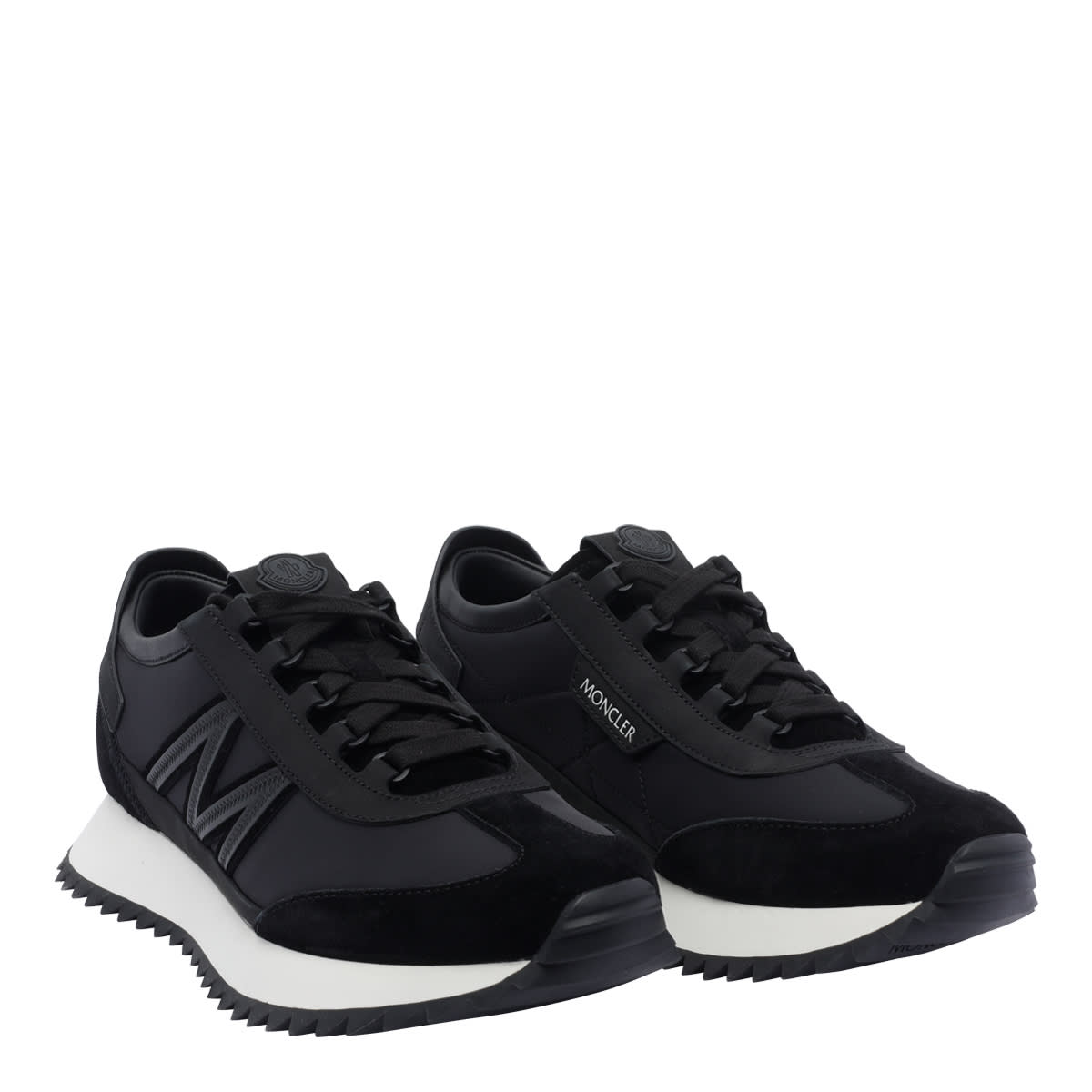 Moncler Pacey2 Suede & Nubuck Trainers, Men, Black, Size: 46 In Black