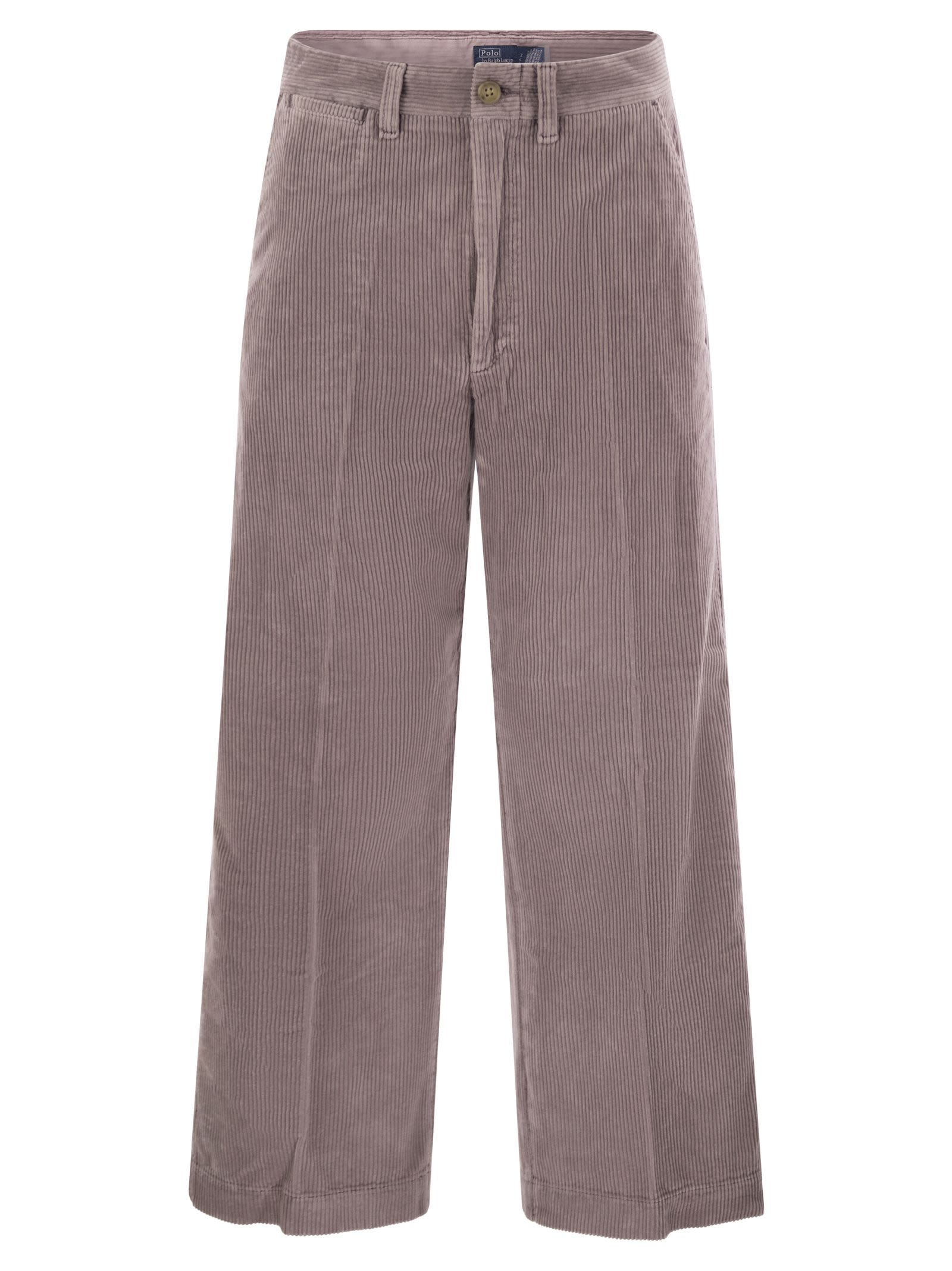 Shop Polo Ralph Lauren Corduroy Trousers In Lavander