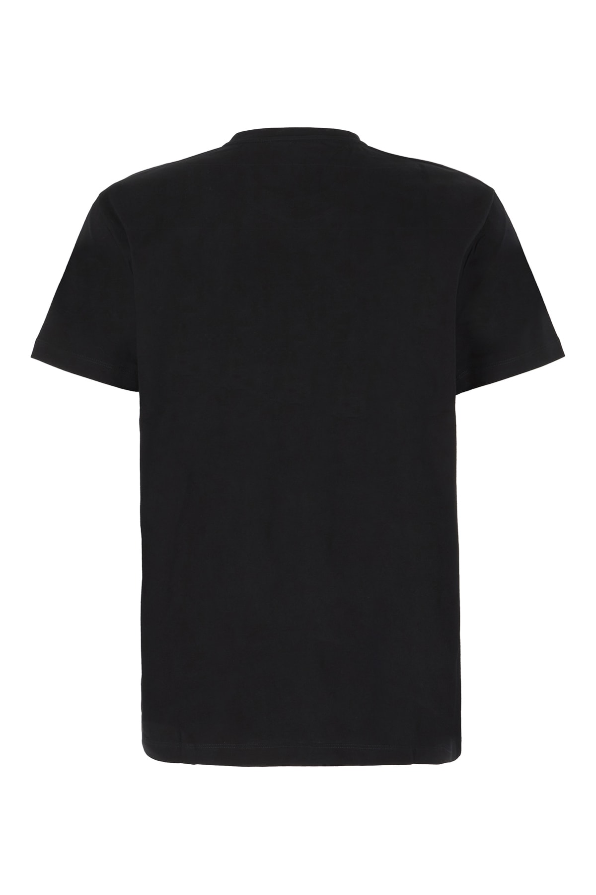 Versace Cotton Jersey T-shirt Logo Print In Black