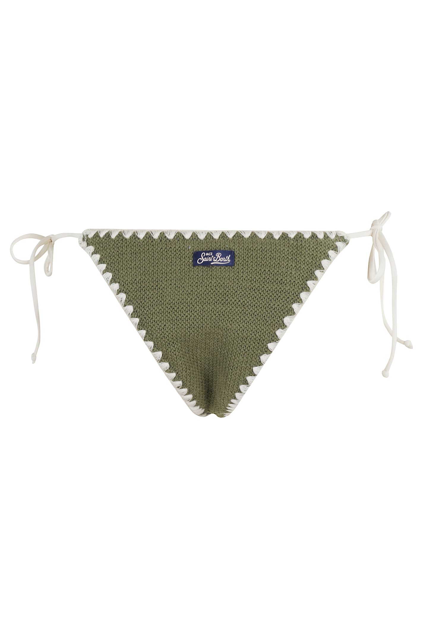 Mc2 Saint Barth Sequined Tie-side Bikini Bottoms In Green