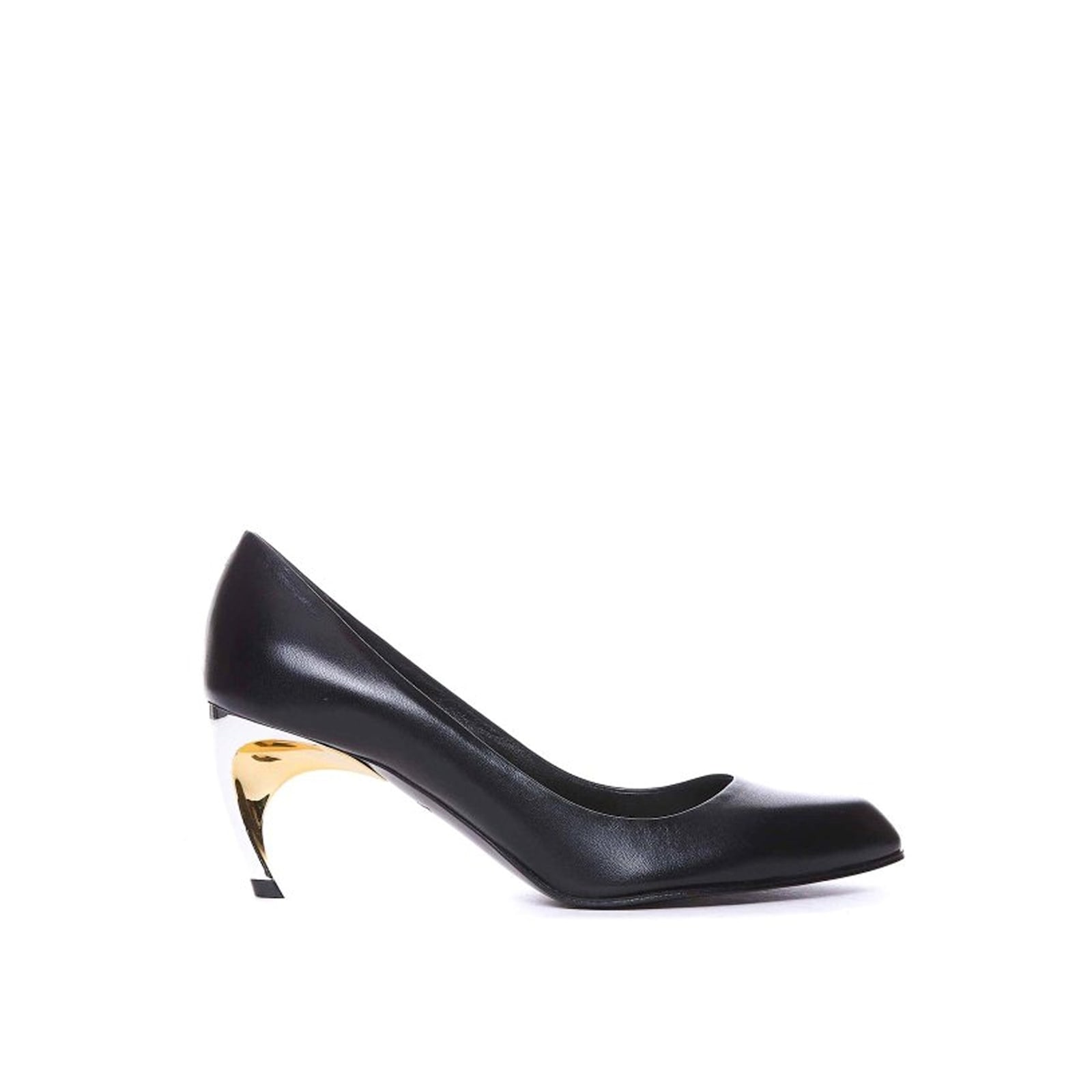 Shop Alexander Mcqueen Armadillo Leather Pumps In Black