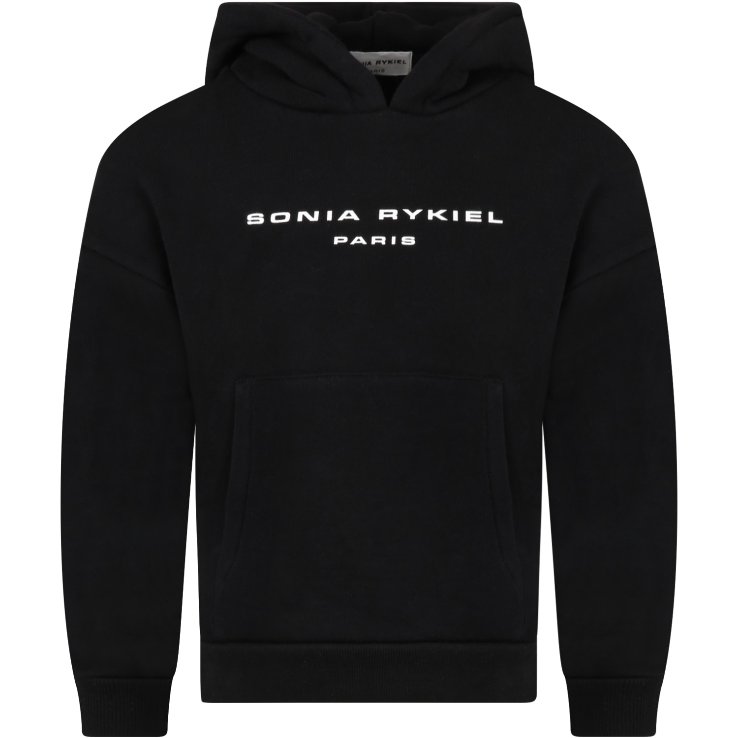Sonia Rykiel Black Sweatshirt For Girl With Logo