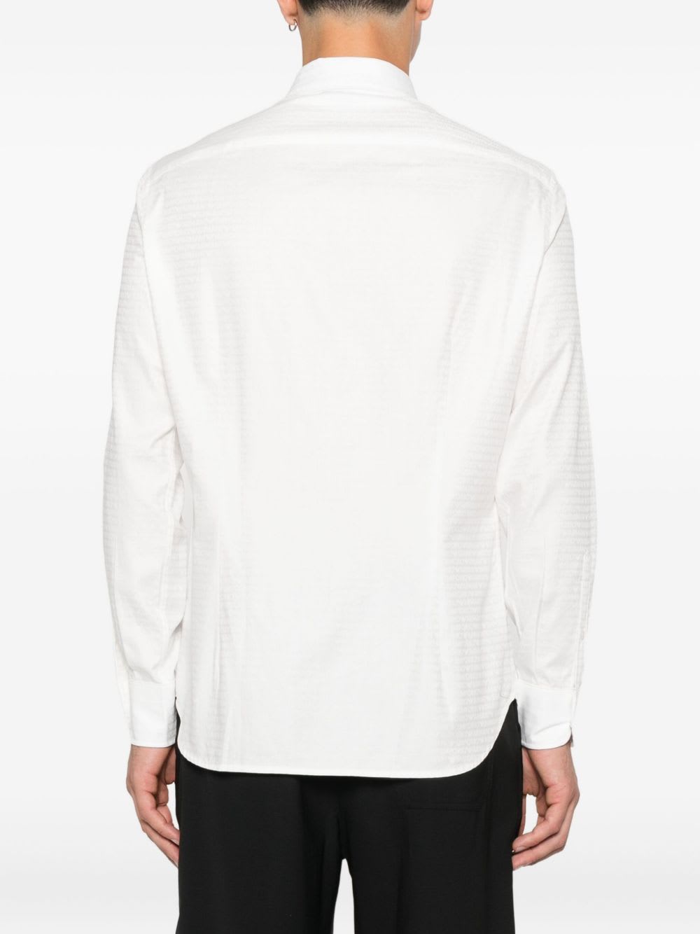 Emporio Armani Shirt Linen Collar Button-down In White