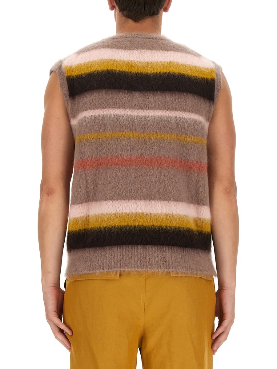 Shop Etro Vest With Stripe Pattern In Multicolour