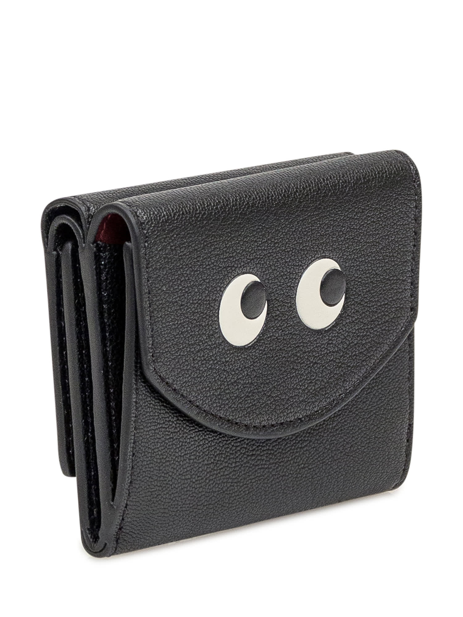 Shop Anya Hindmarch Wallet With Eyes In Black