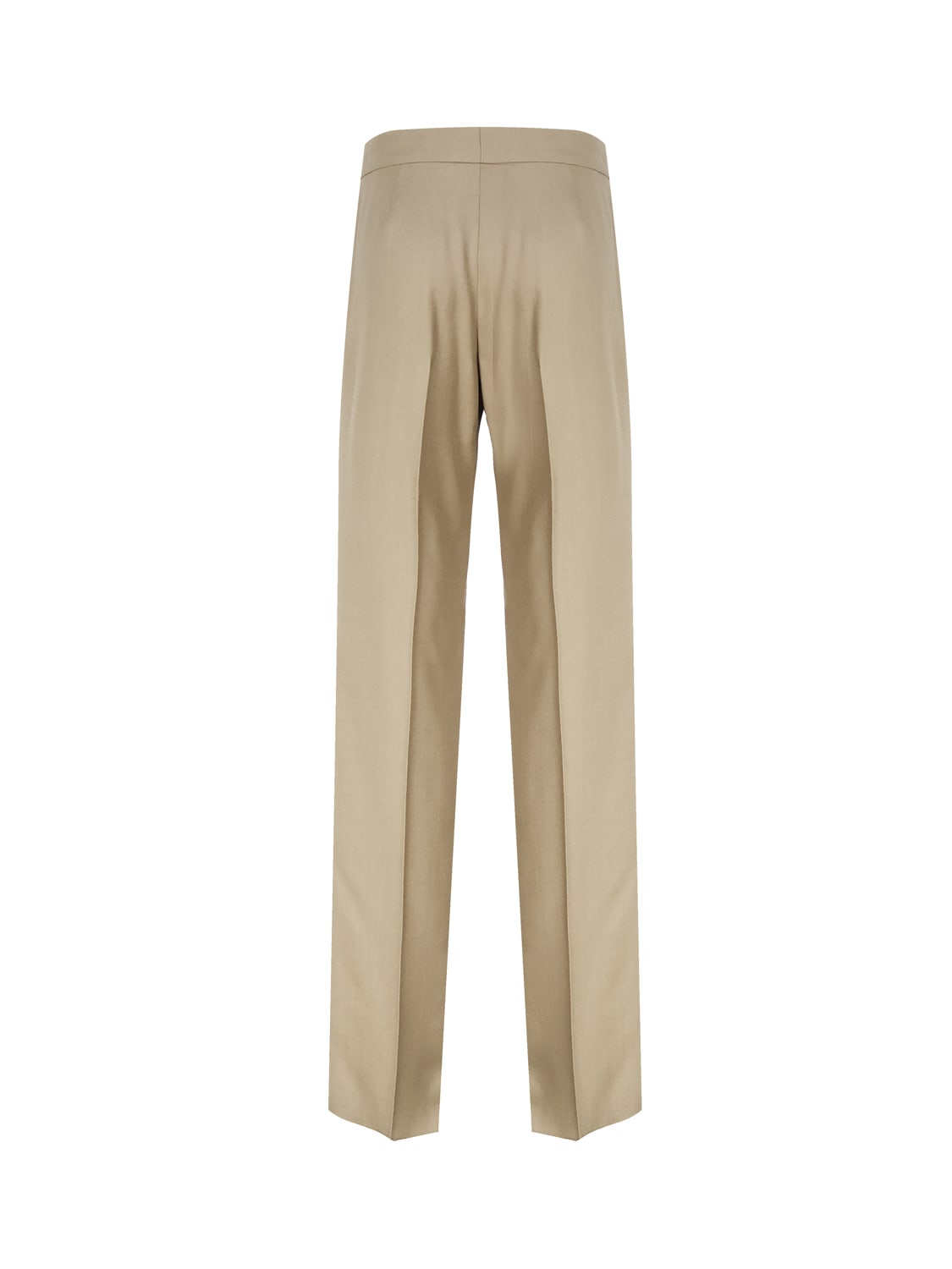 Shop Stella Mccartney Straight Leg Trousers And Medium Wais In Green