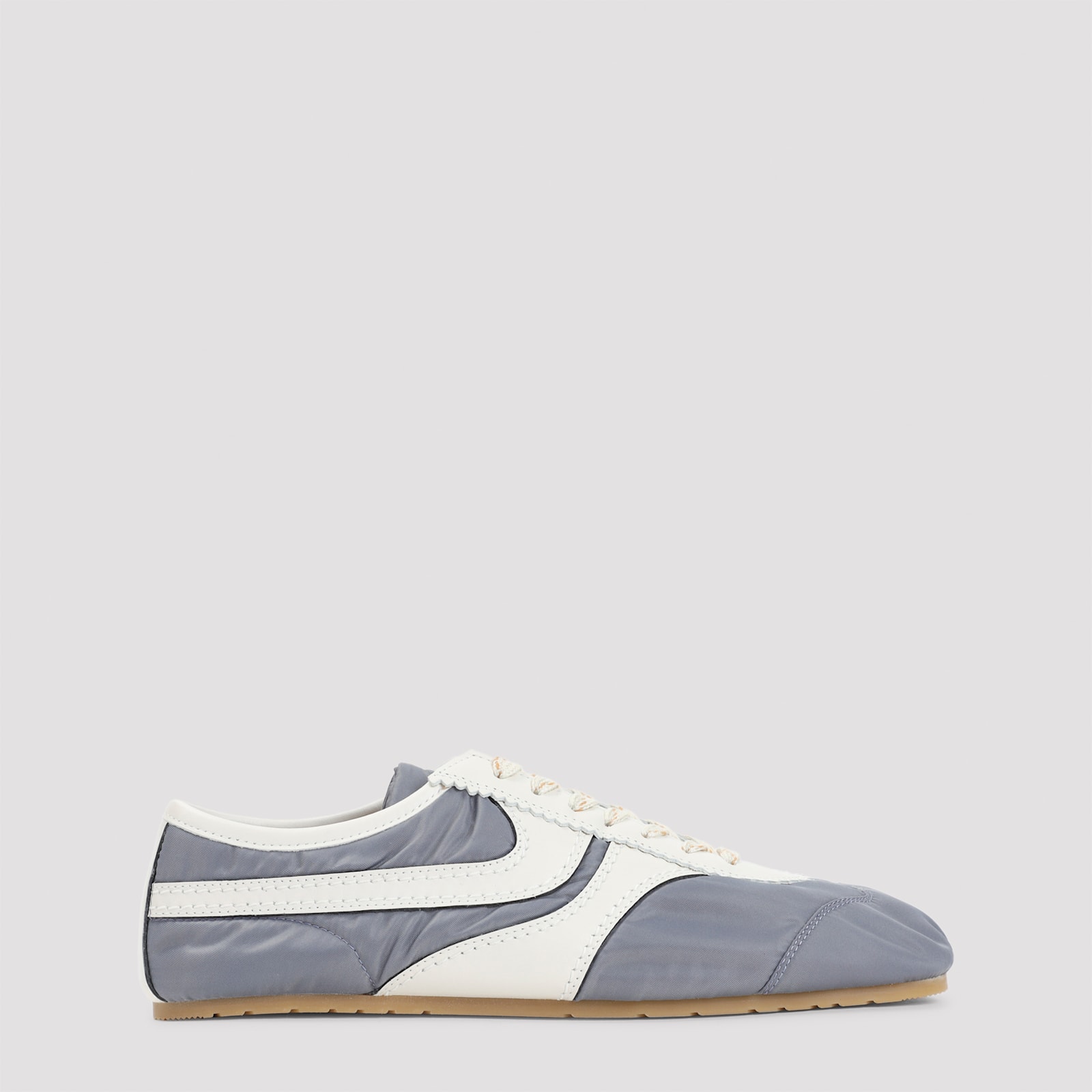 Dries Van Noten Low-profile Blue Sneakers With Contrasting Side Stripes In Blue